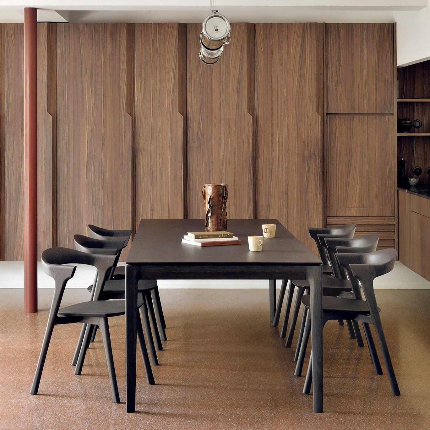 Bok Solid Brown Oak Dining Table, 94.5"