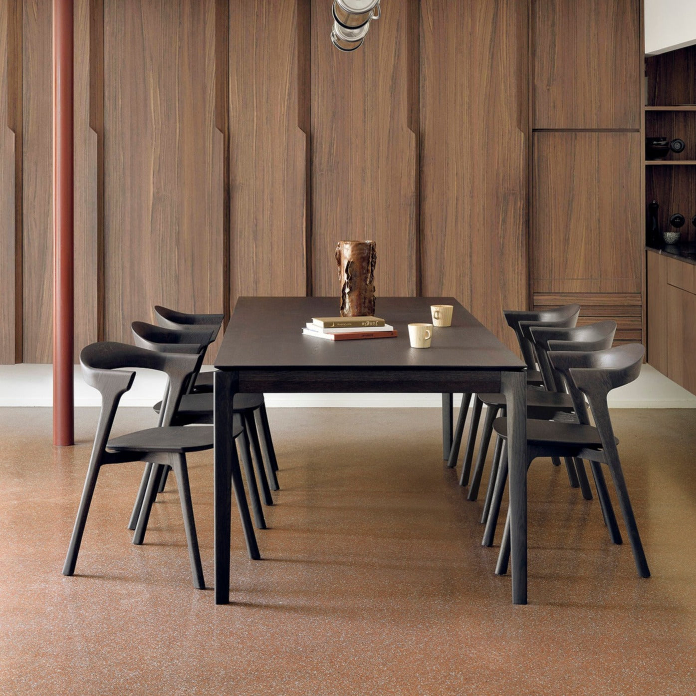 Bok Solid Brown Oak Dining Table, 79"