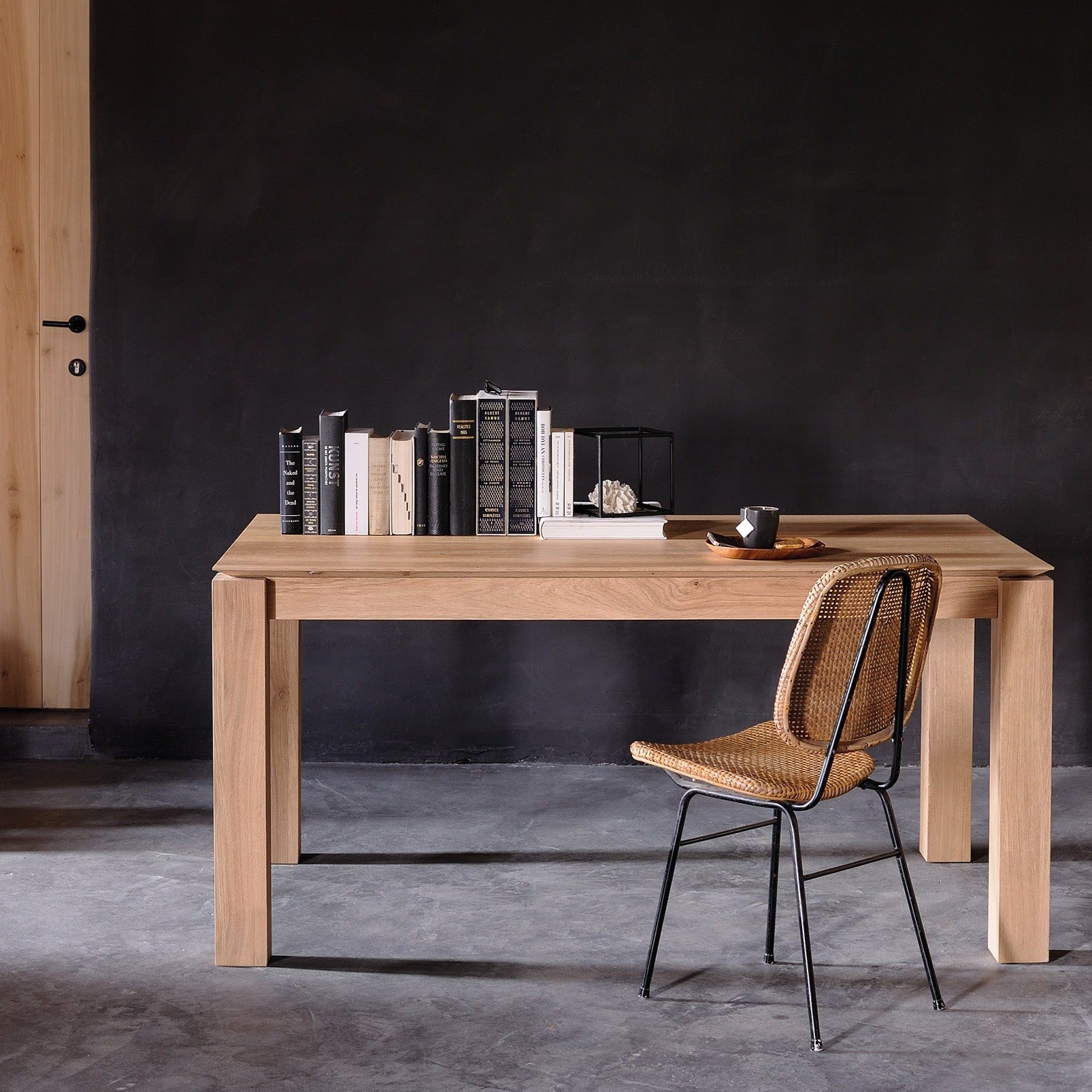 Slice Extendable Dining Table, Oak, 55.5"/ 87"