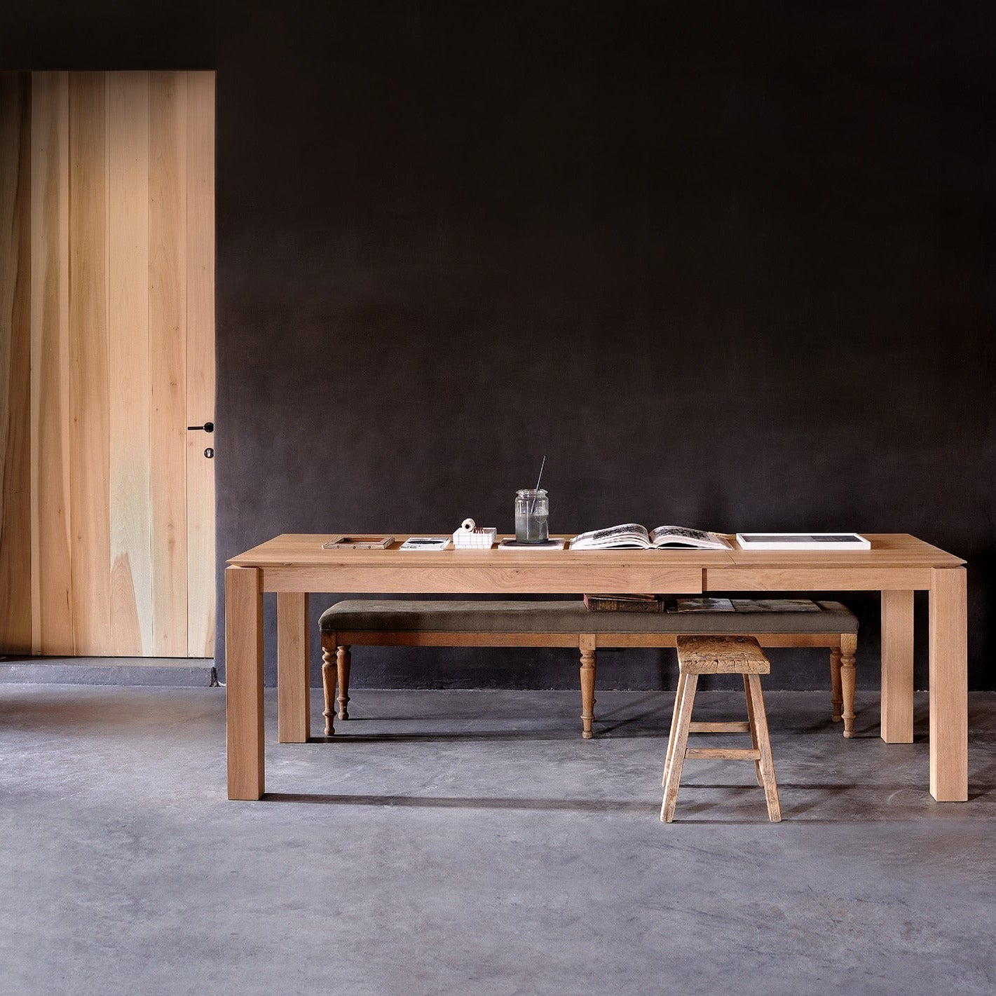 Slice Extendable Dining Table, Oak, 63"/ 94.5"