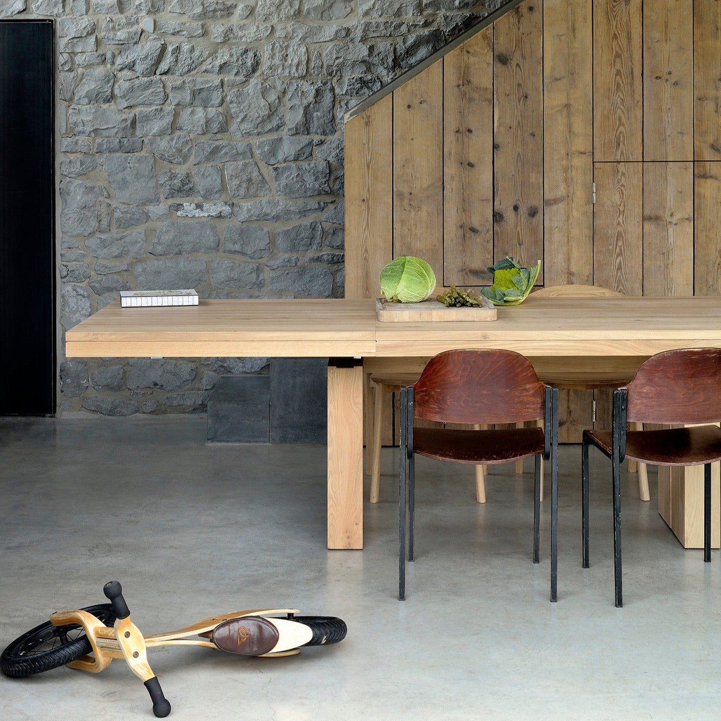 Double Extendable Dining Table, Oak