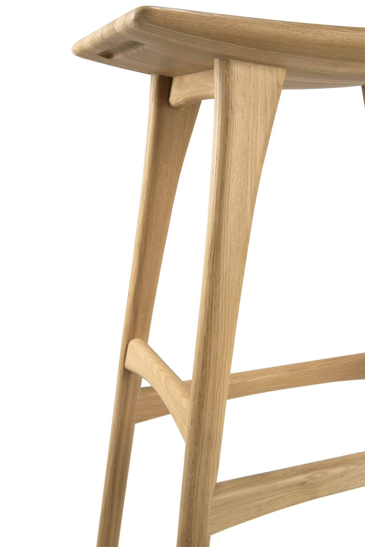 Osso Bar Stool, Varnished Oak