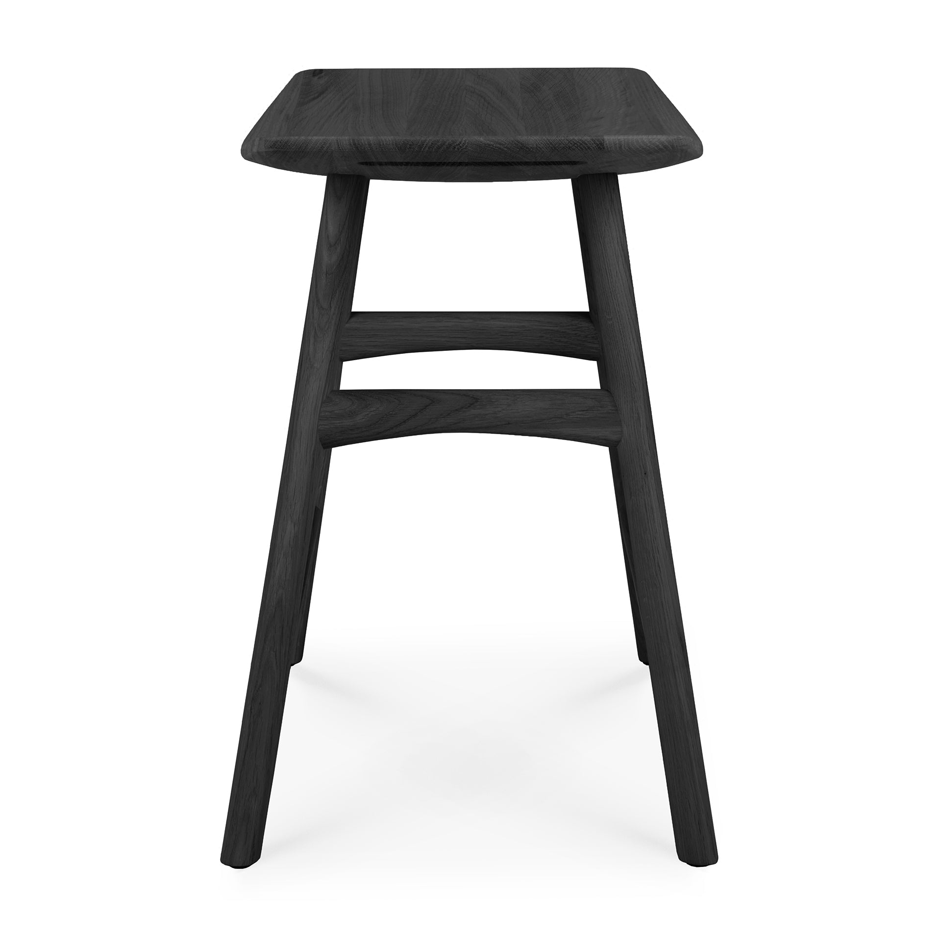 Osso Stool, Varnished Oak, Black