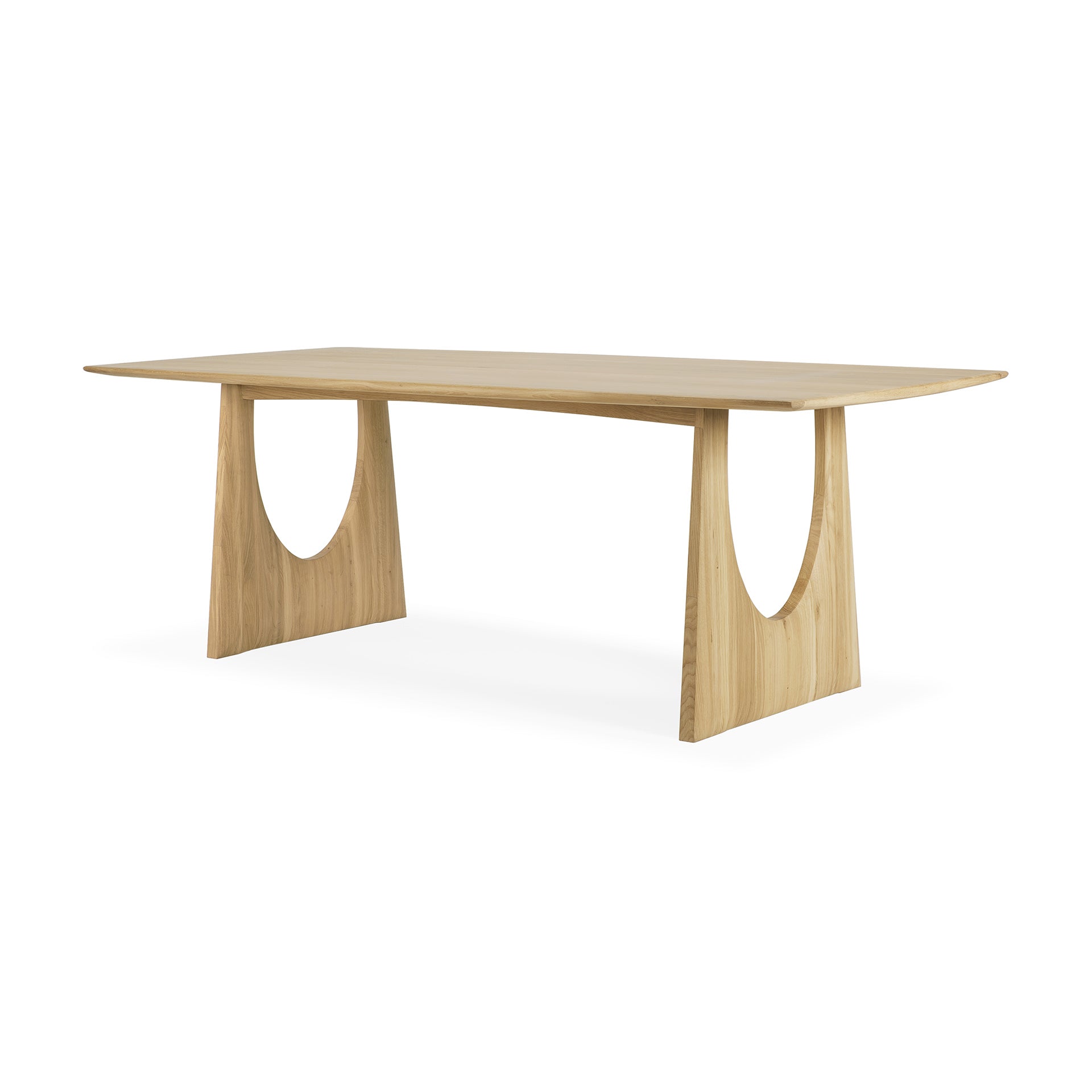 Geometric Oak Dining Table, 87"
