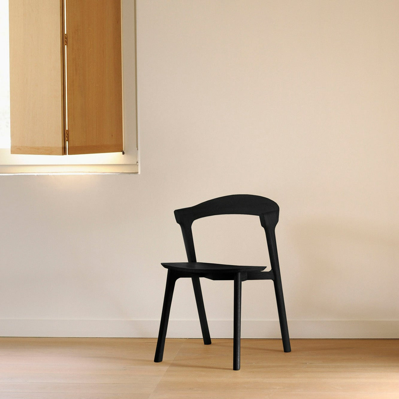 Bok Solid Black Oak Dining Chair