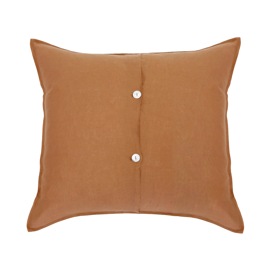 Parker Linen Queen Duvet Set, Terra Cotta