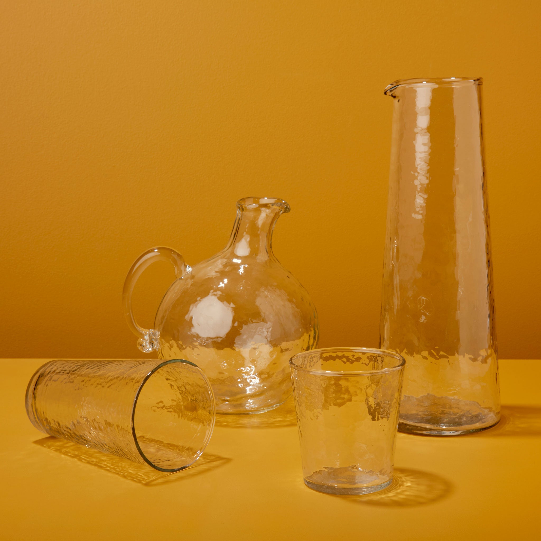 Pebble Glass Tumbler Short, Set of 4