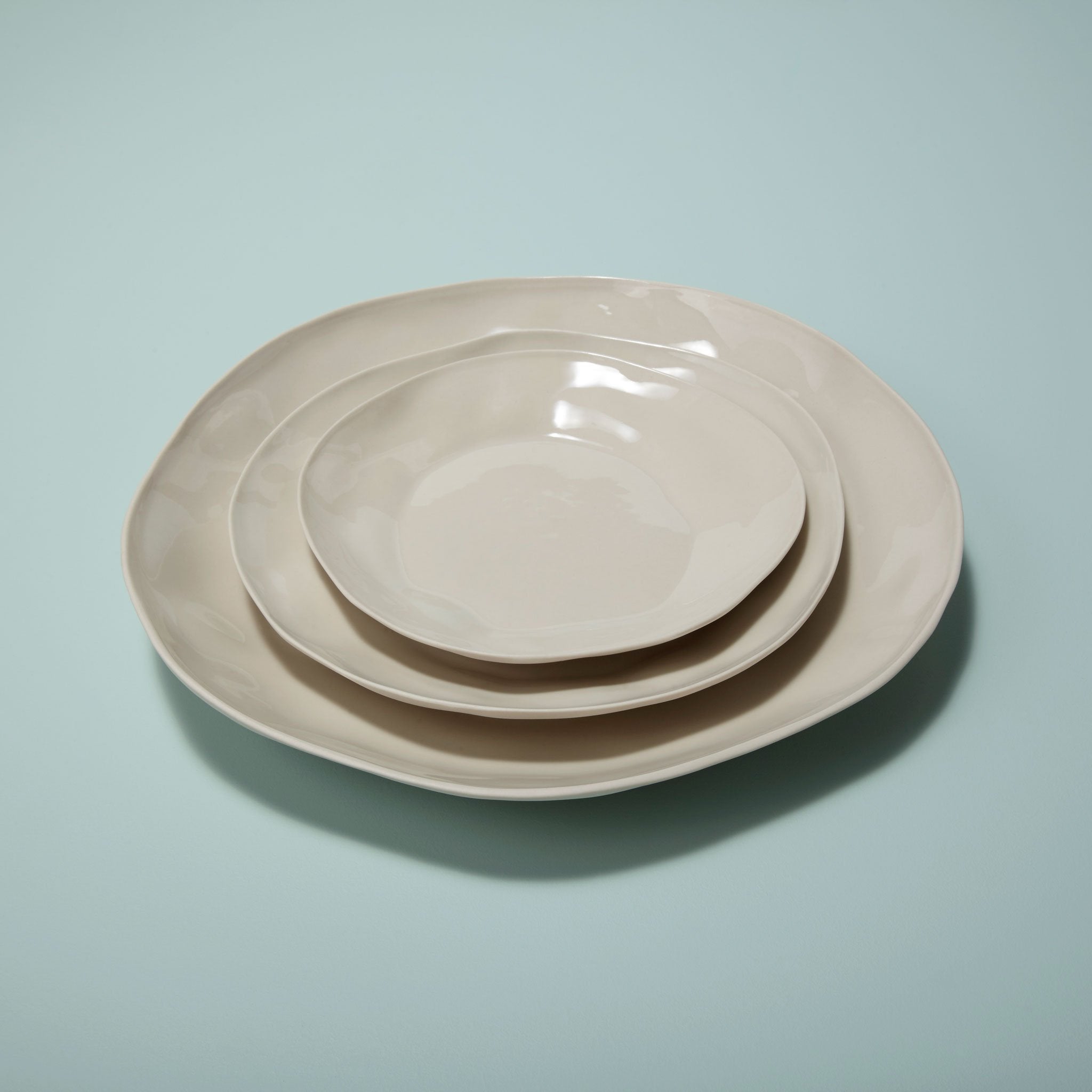 Tam Stoneware Dinner Plate Pearl, Set of 4