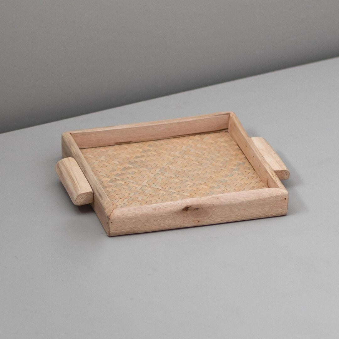 Miramar Reclaimed Wood Square Tray, Small