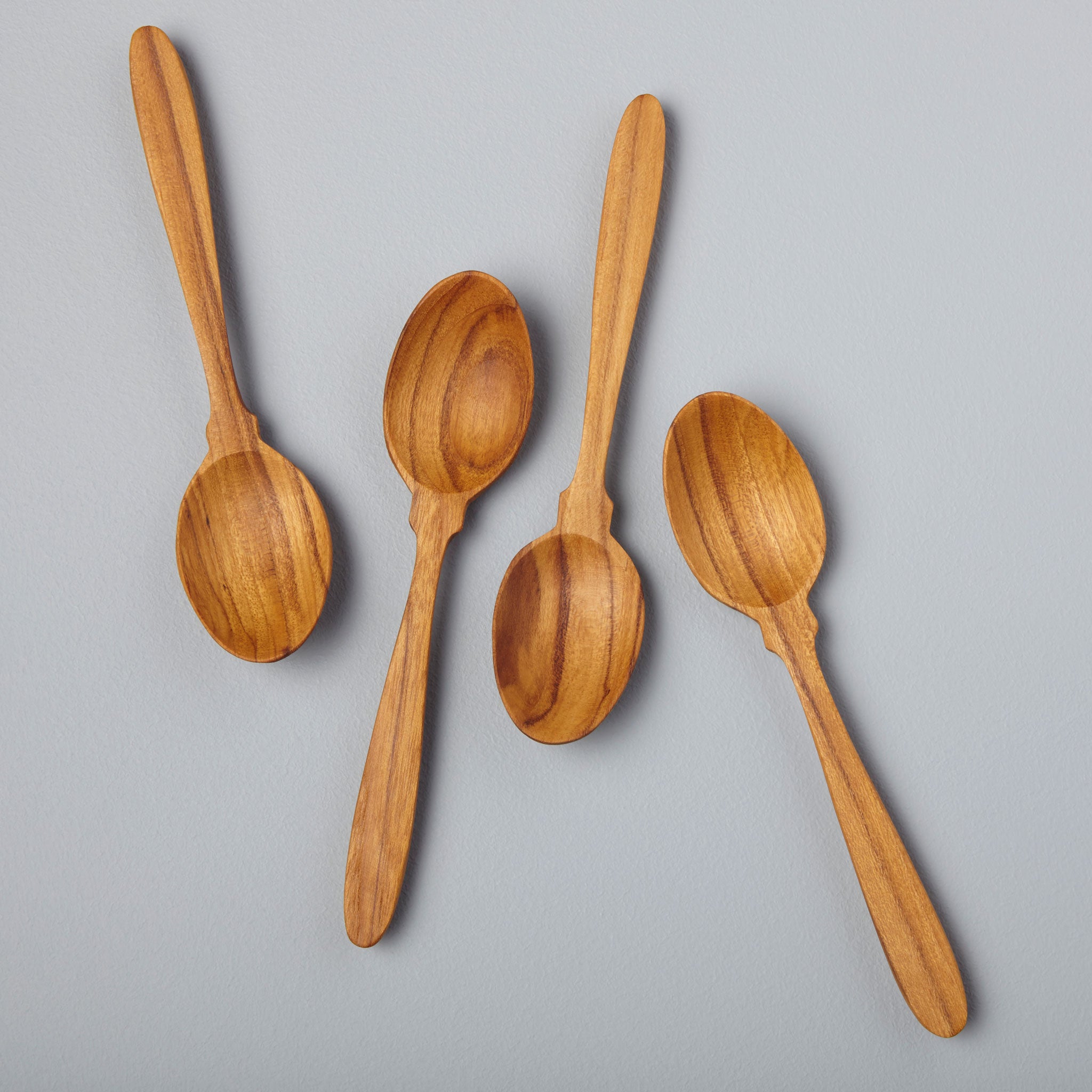Teak Coffee Spoons, Set of 4