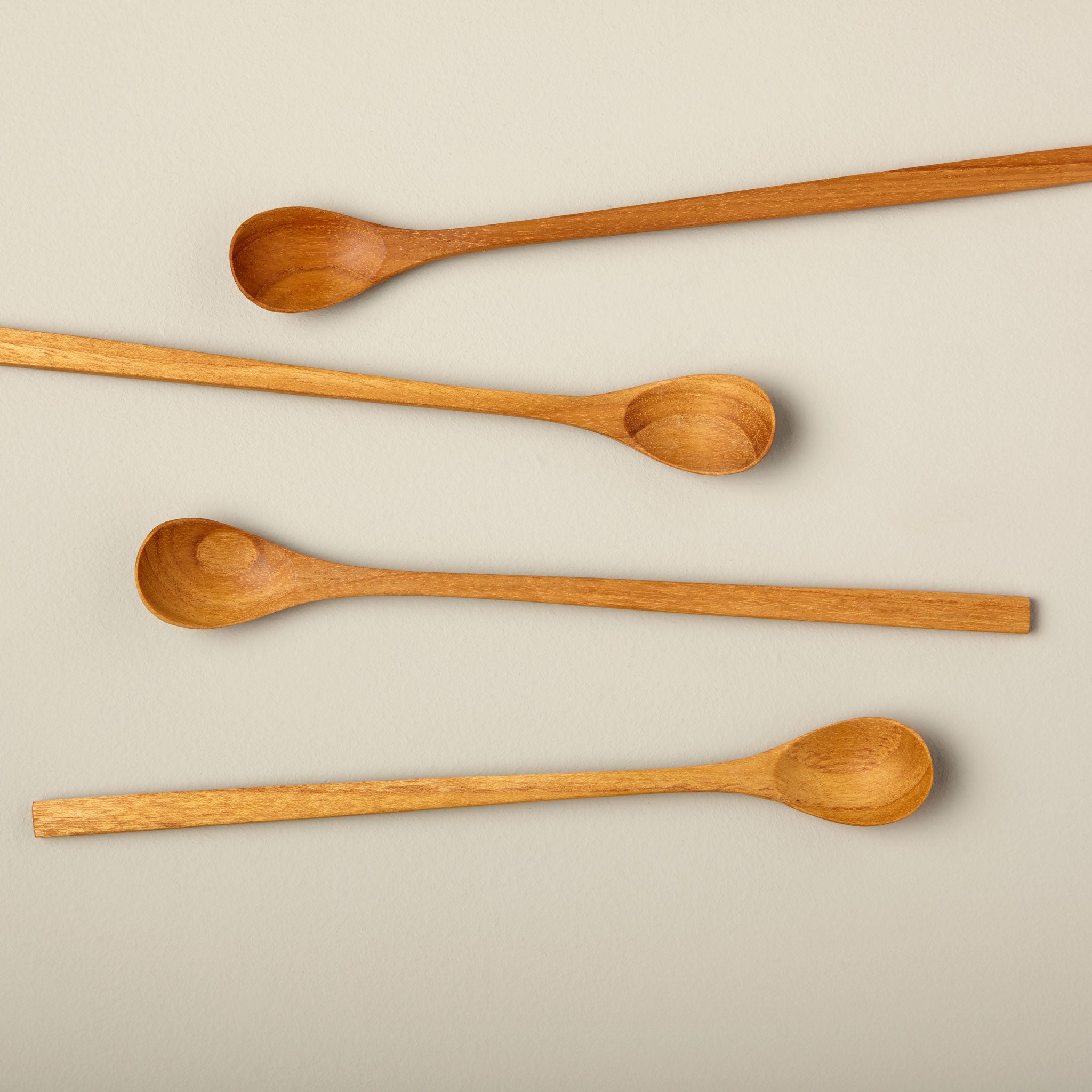 Teak Long Spoons, Set of 4
