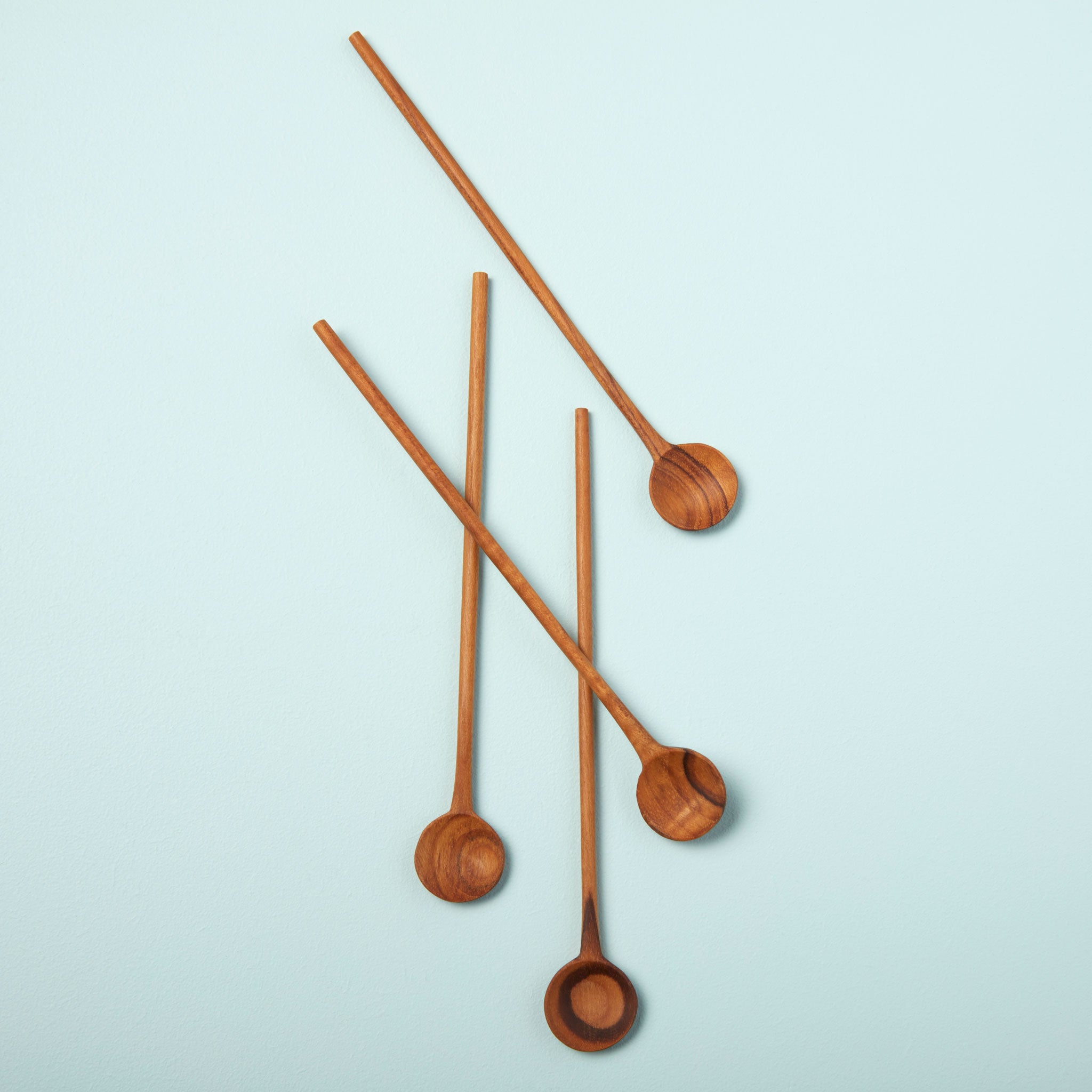 Teak Stirrers, Set of 4