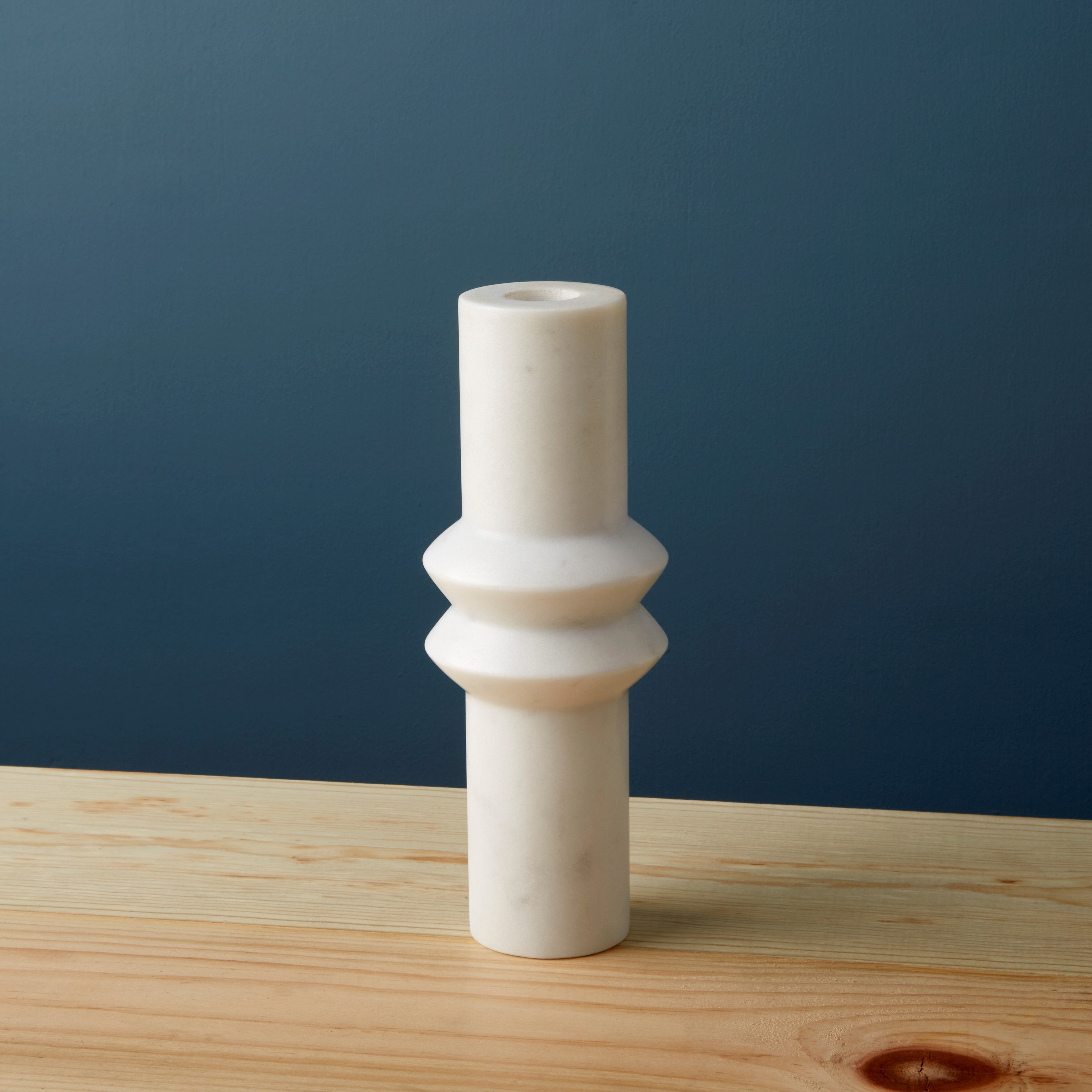 Aruna Marble Candlestick Holder, Tall