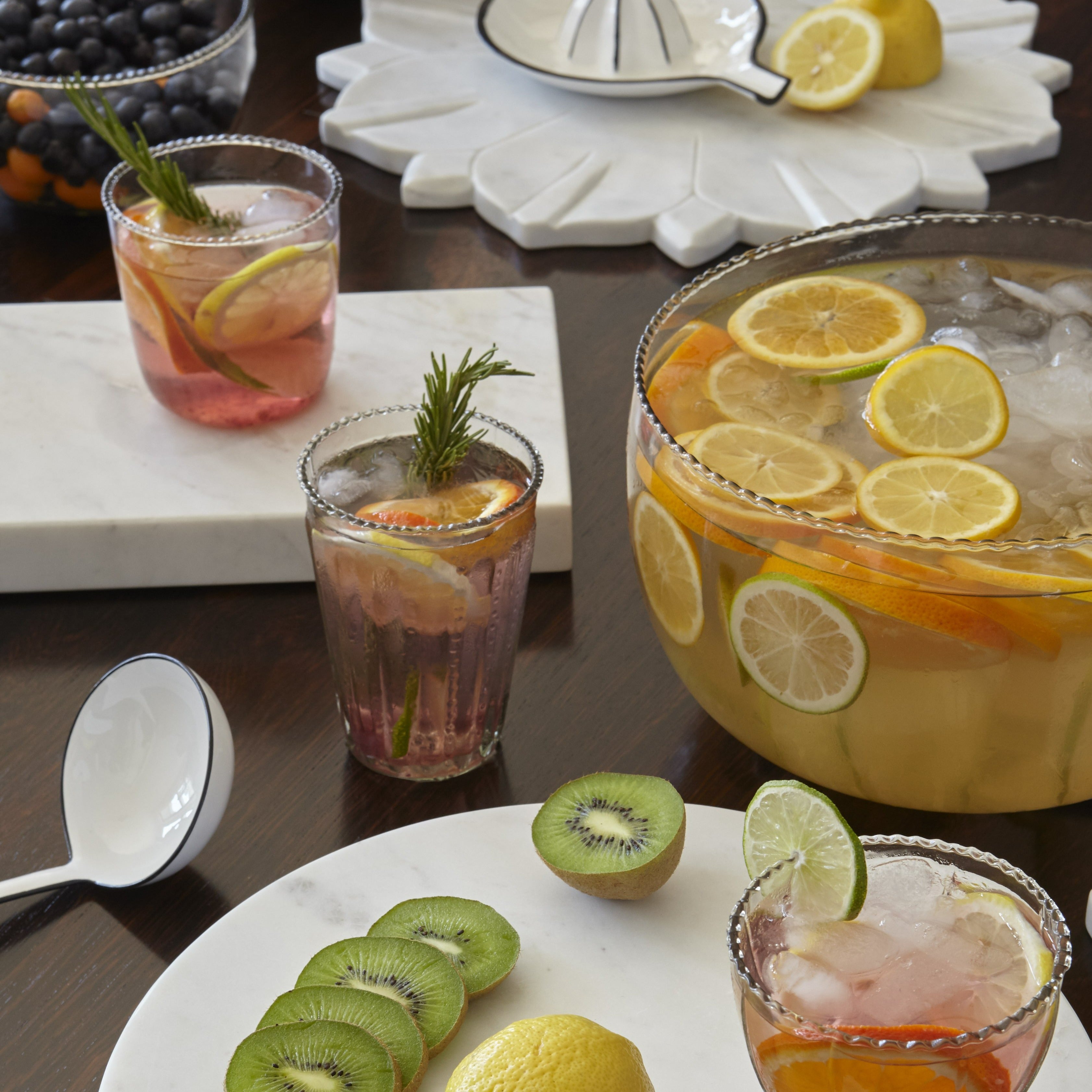 Ruffle Glass Tumbler, Set of 4