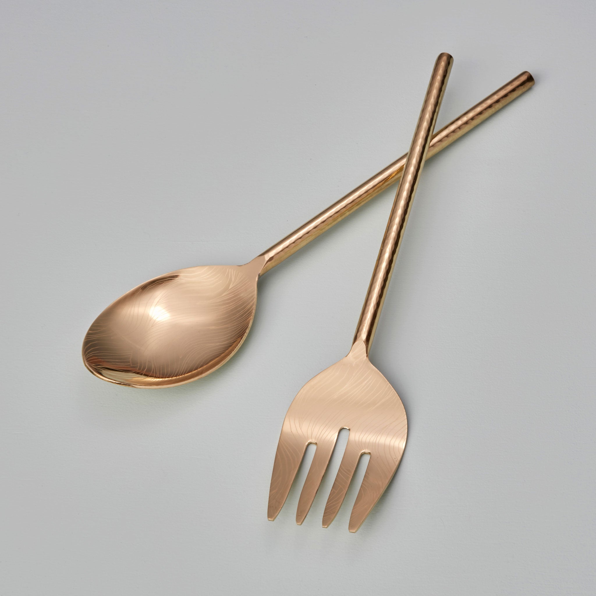 Etched & Hammered Serving Set, Gold
