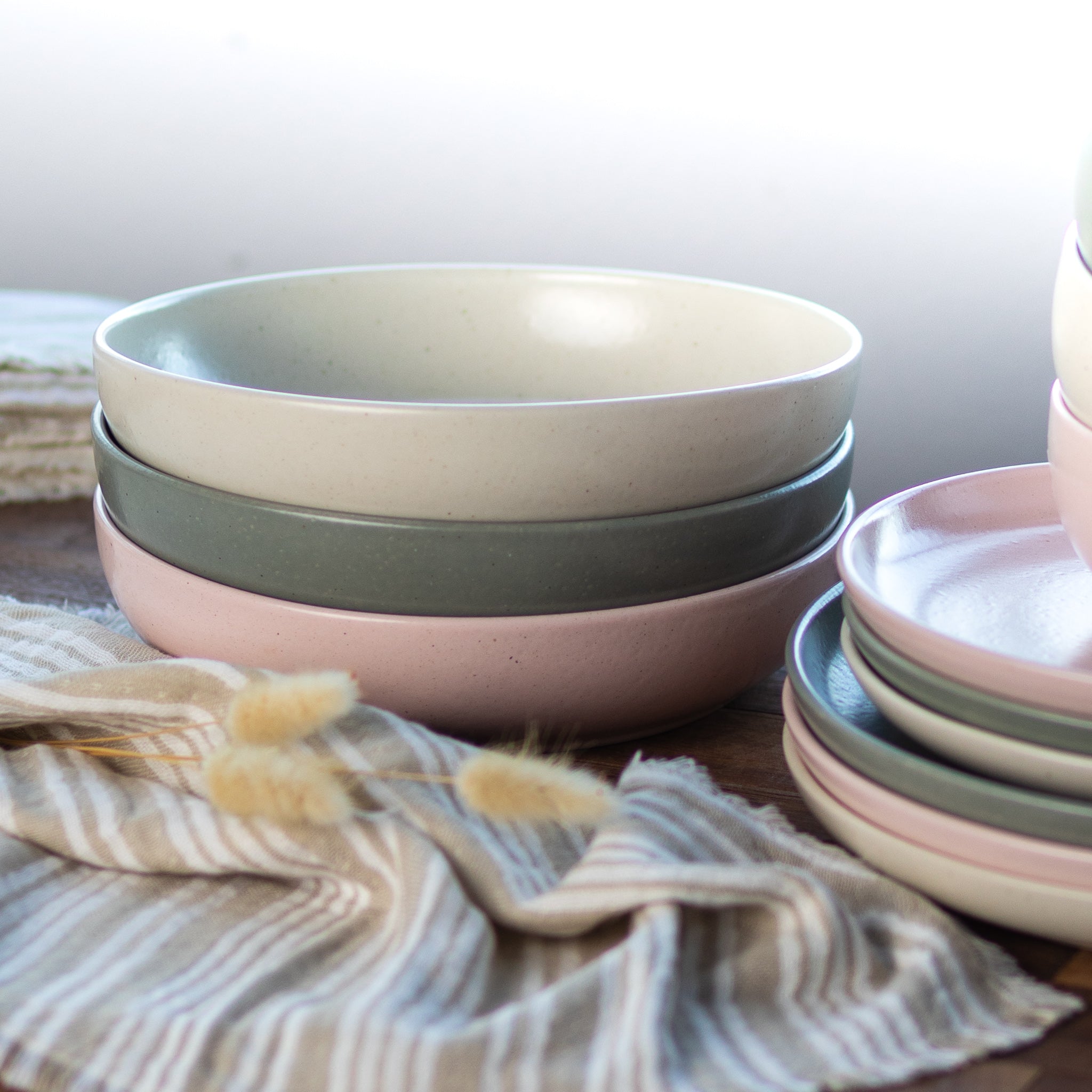 Pacifica Pasta Bowl, Vanilla, Set of 6