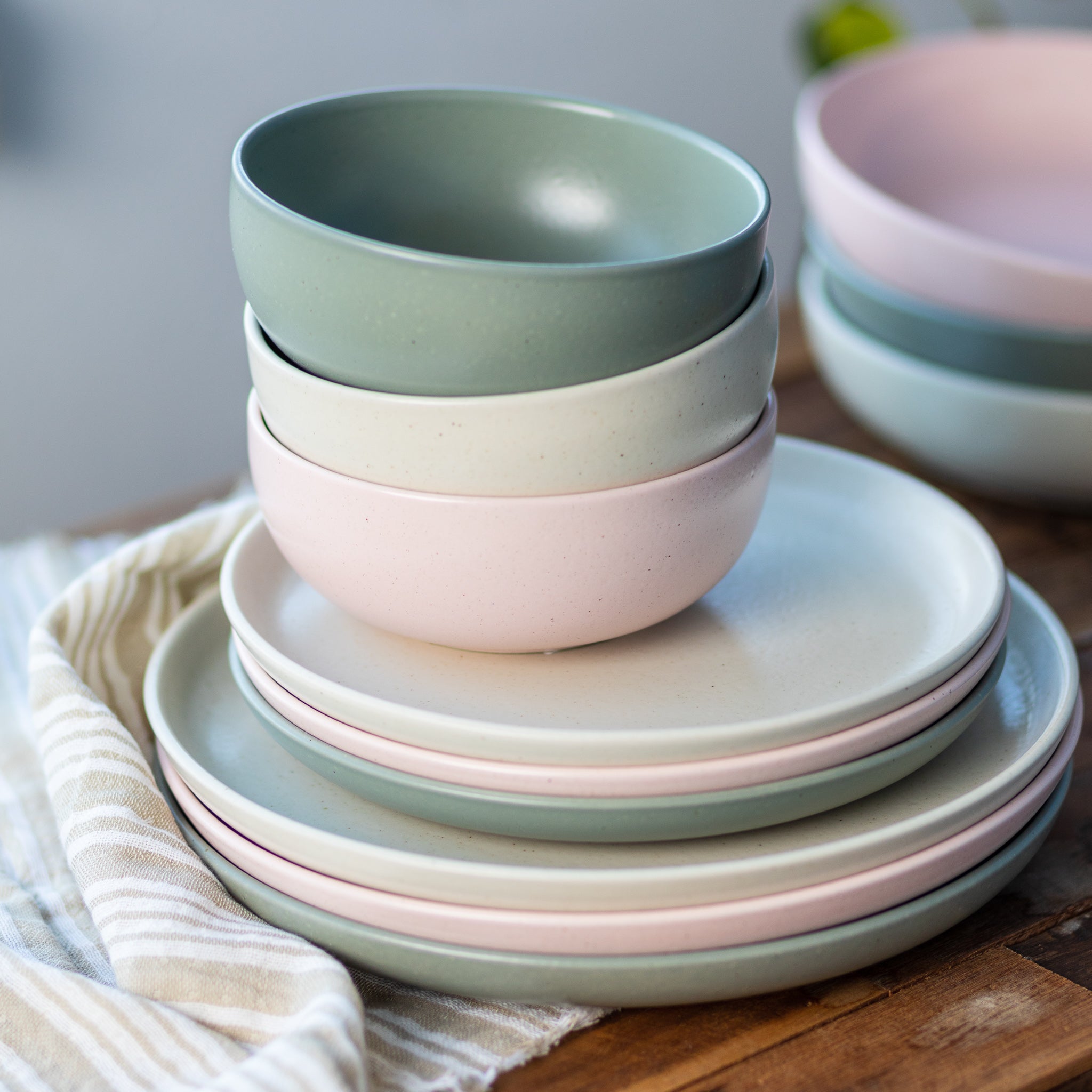 Pacifica Soup/Cereal Bowl, Vanilla, Set of 6