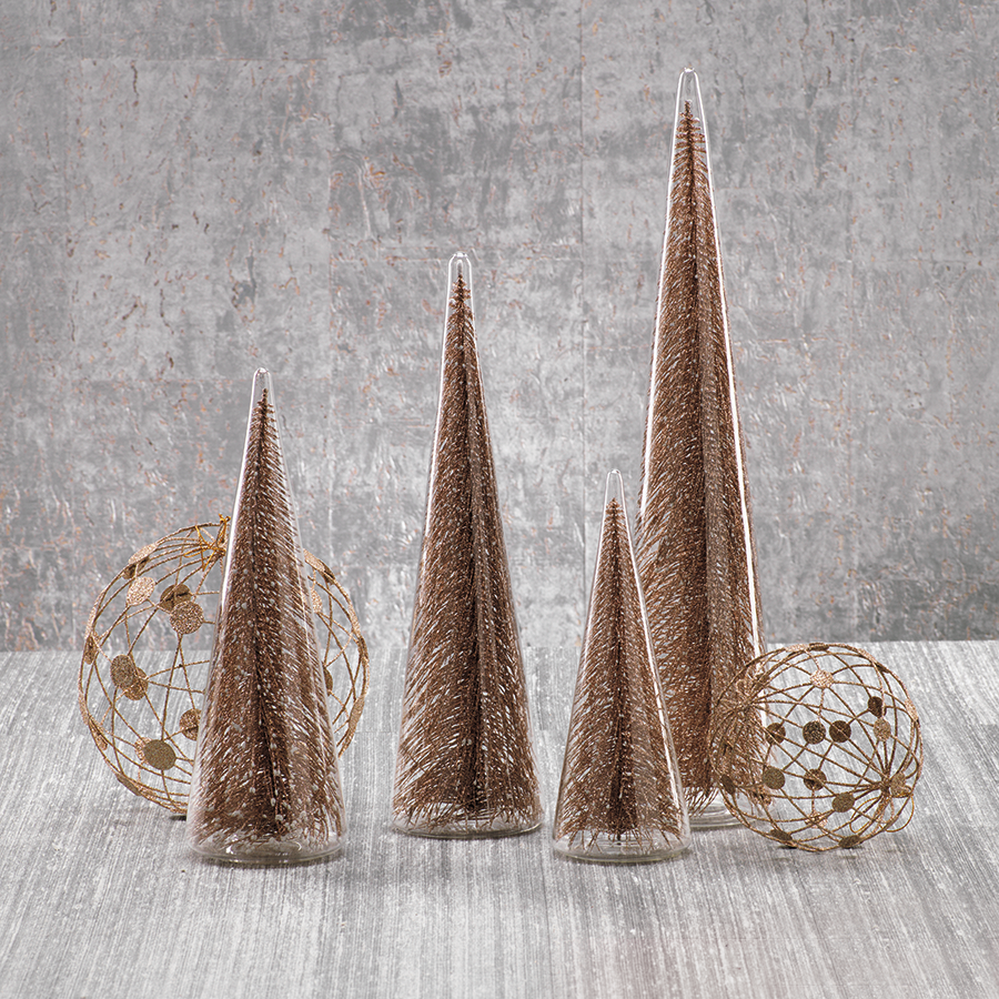 Modern Tree with Champagne Glitter, Large