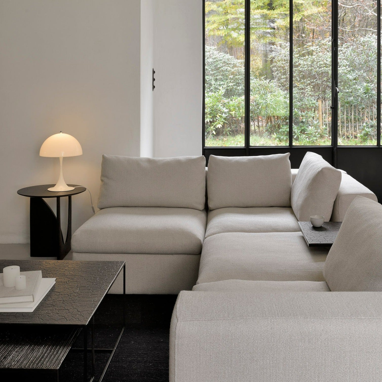 Mellow Single Seater Eco Fabric Sofa, Off White