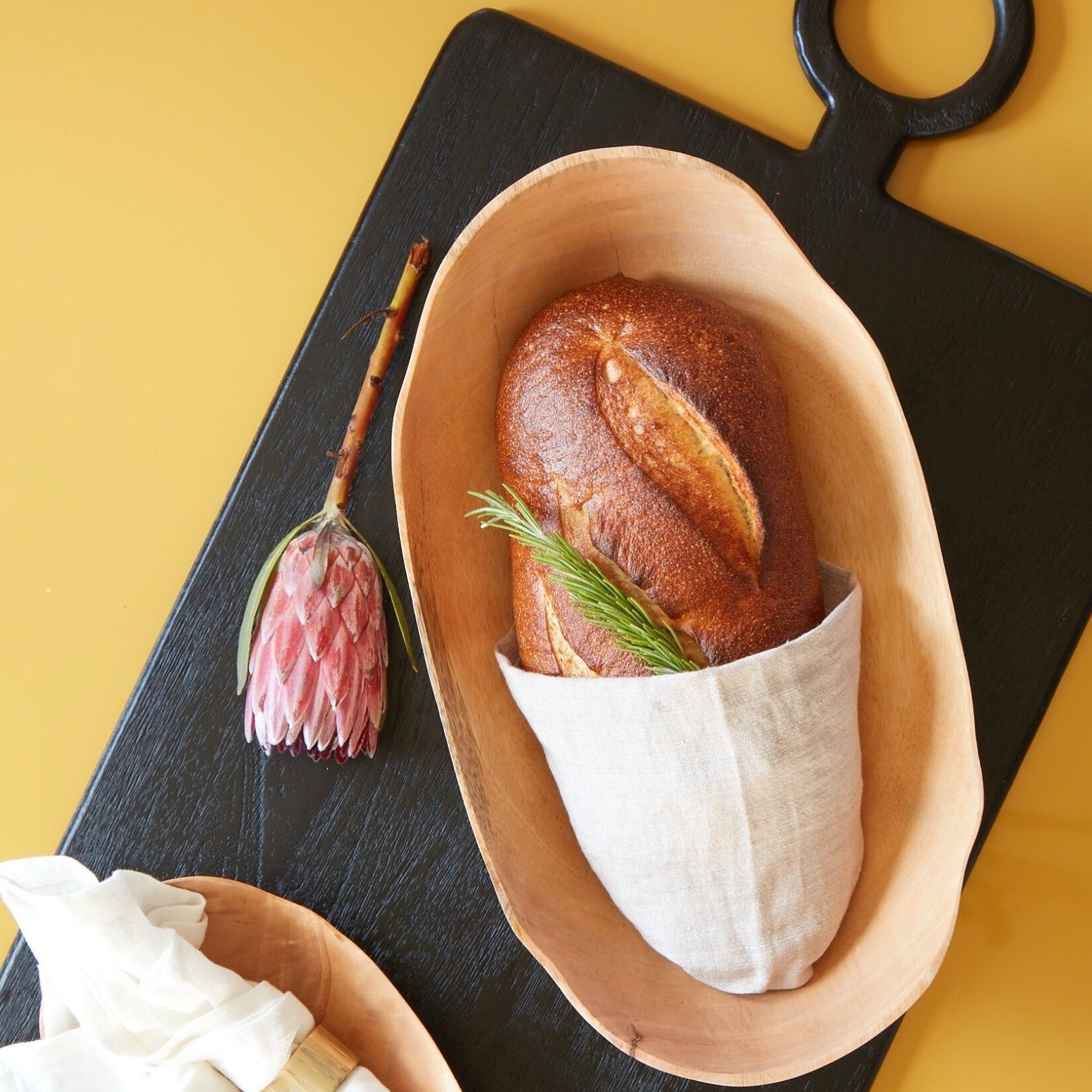 Kiln Mango Wood Petal Bowl, Large