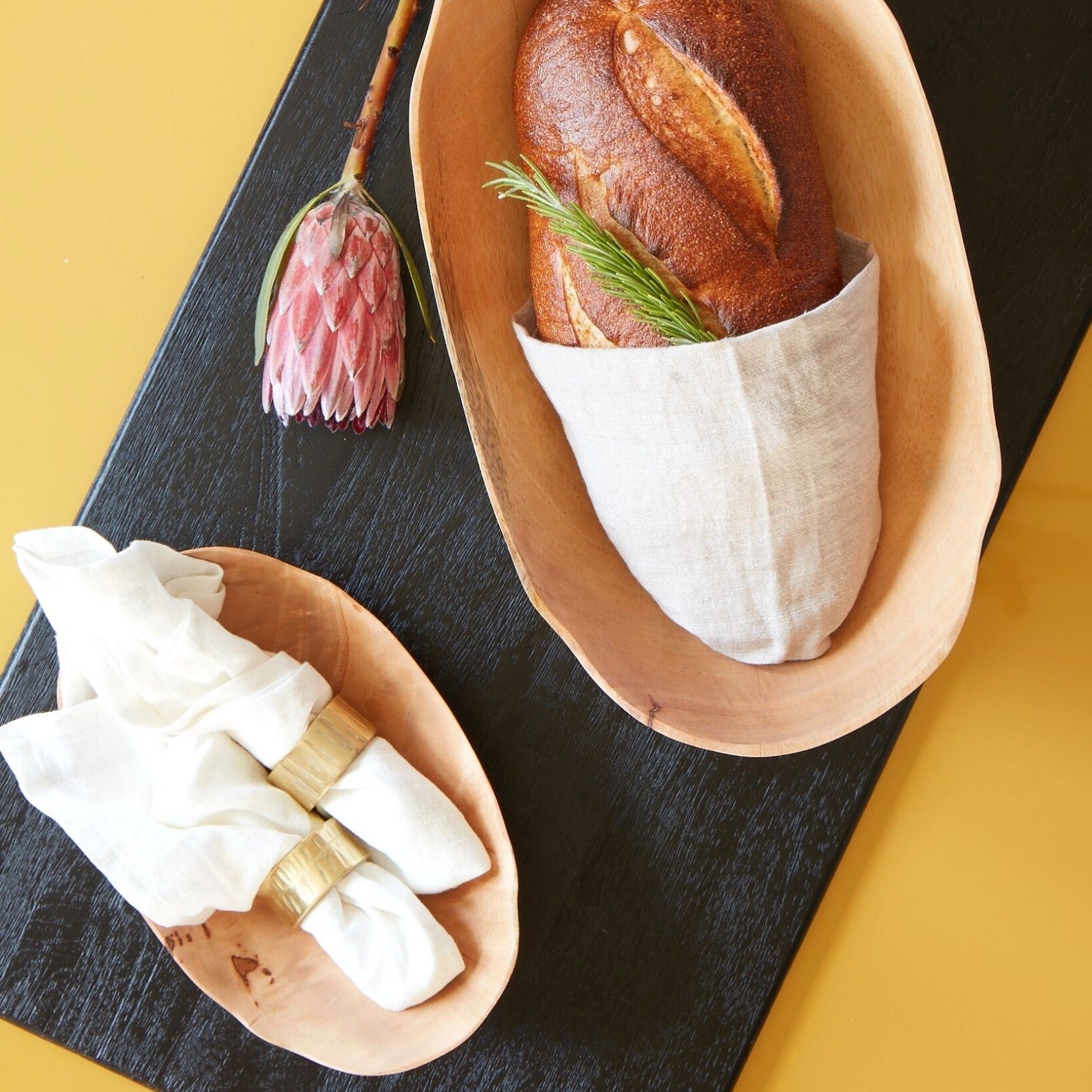 Kiln Mango Wood Petal Bowl, Small
