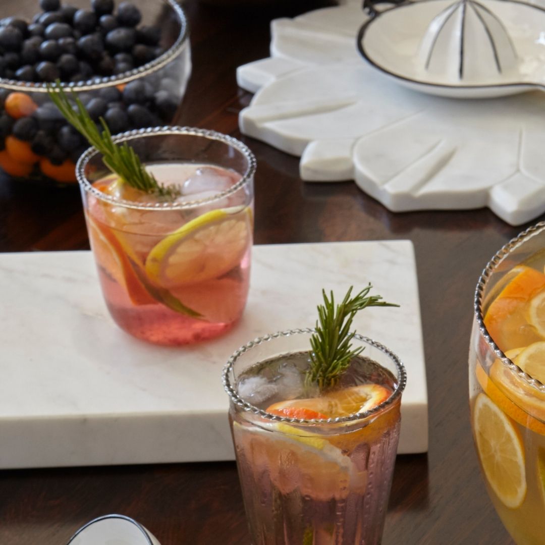 Ruffle Rocks Glass, Set of 4