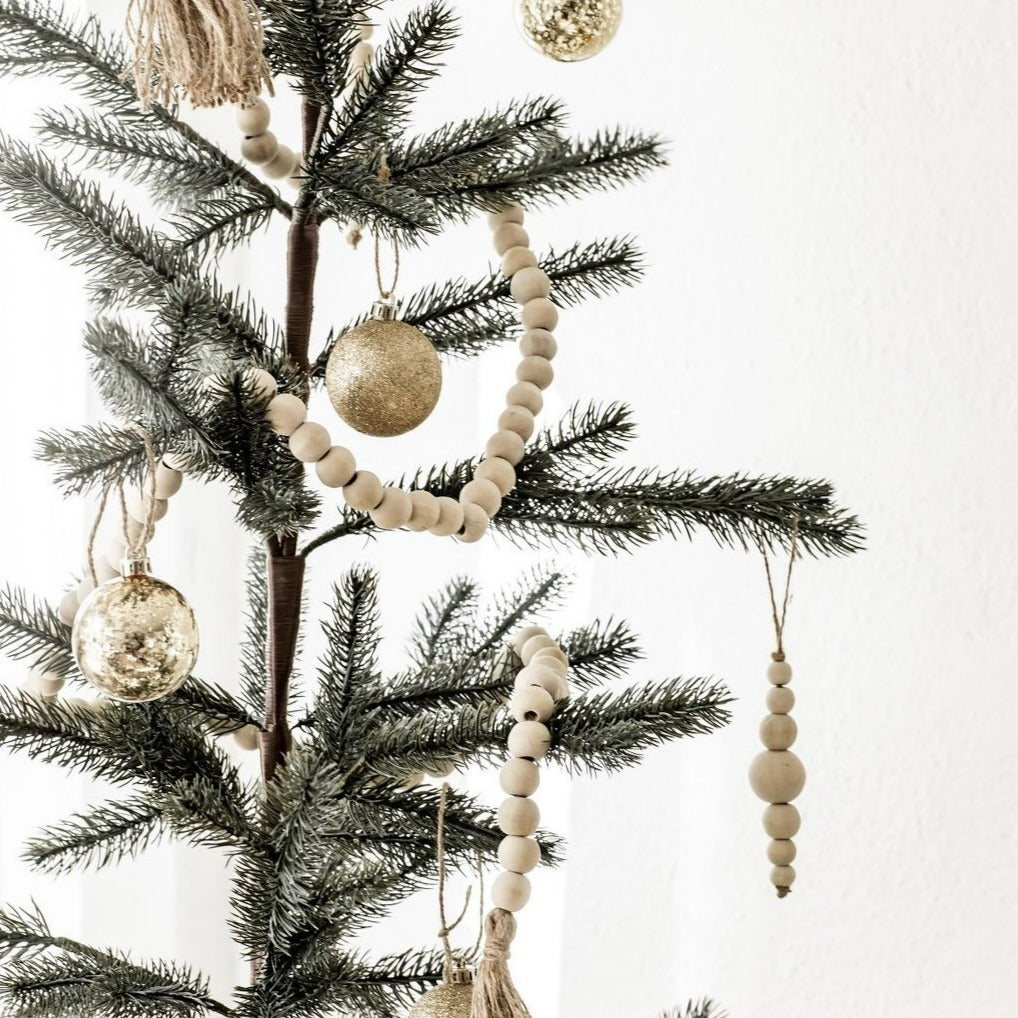 Natural Wood Bead Garland