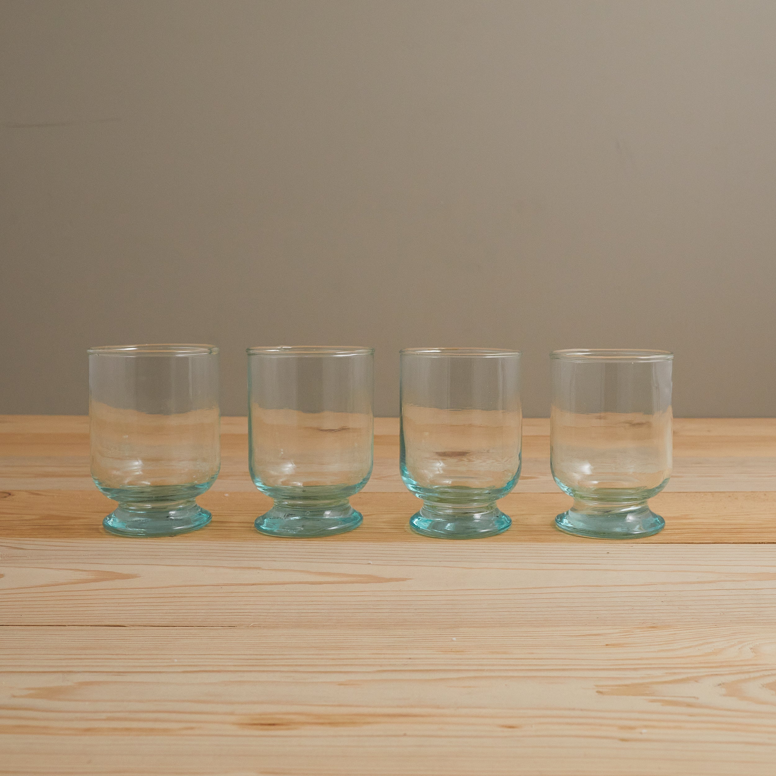 Premium Recycled Footed Tumbler, Set of 4