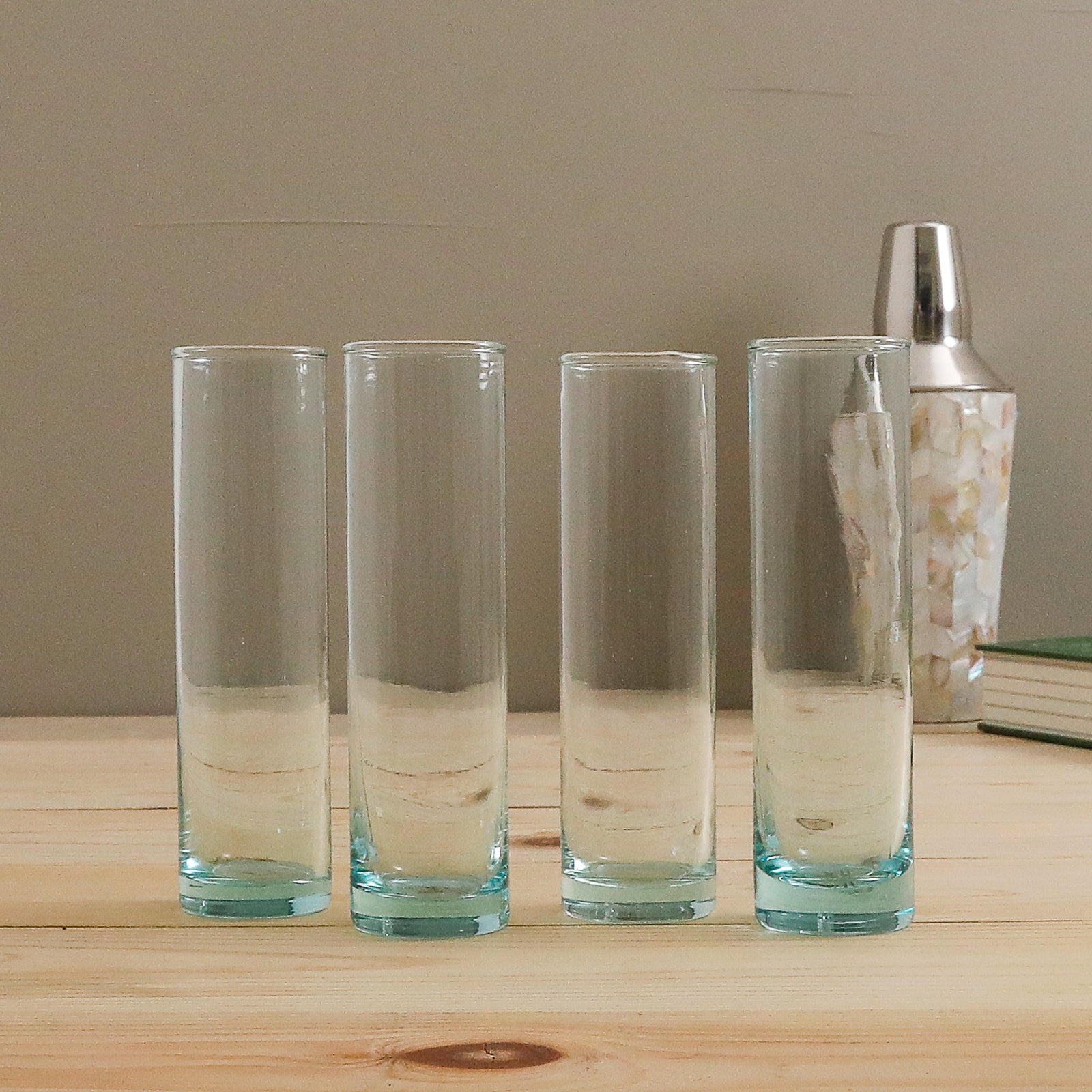 Premium Recycled Stemless Champagne Flute, Set of 4