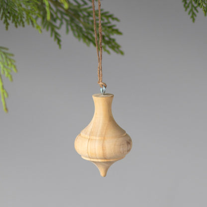 Pine Low Drop Spindle Ornament