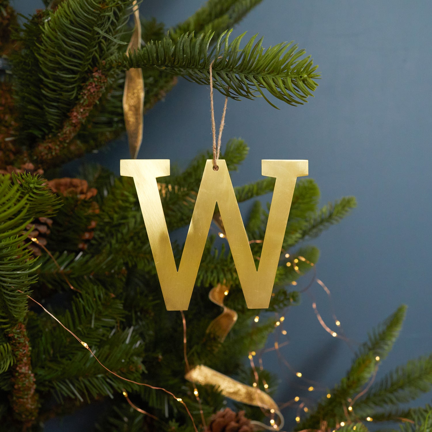 Gold Letter Ornament, W