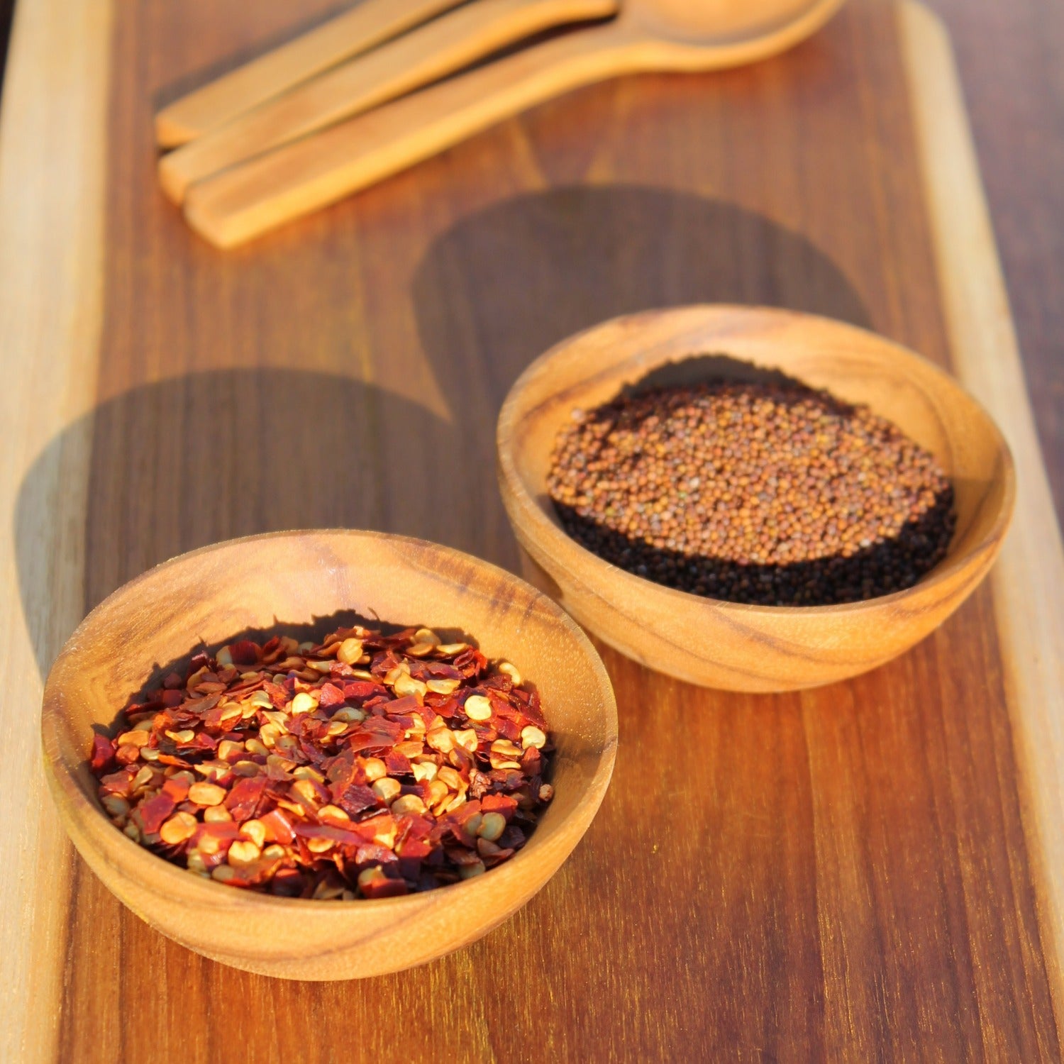 Teak Pinch Bowls, Set of 4