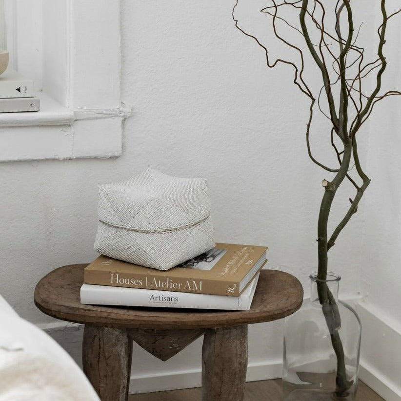 Hand Beaded Box, Set Of 3