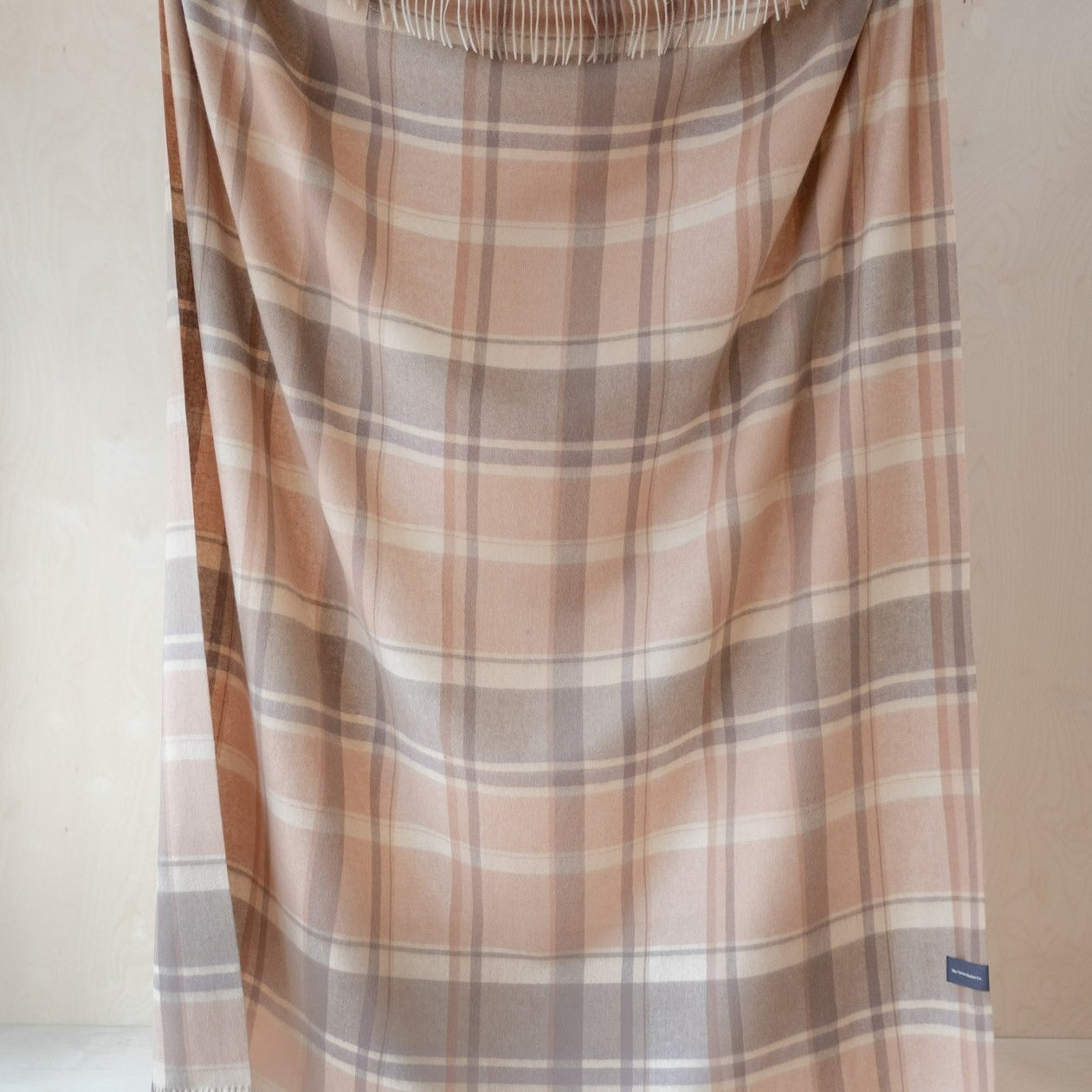 Lambswool Blanket in Neutral Multi Check