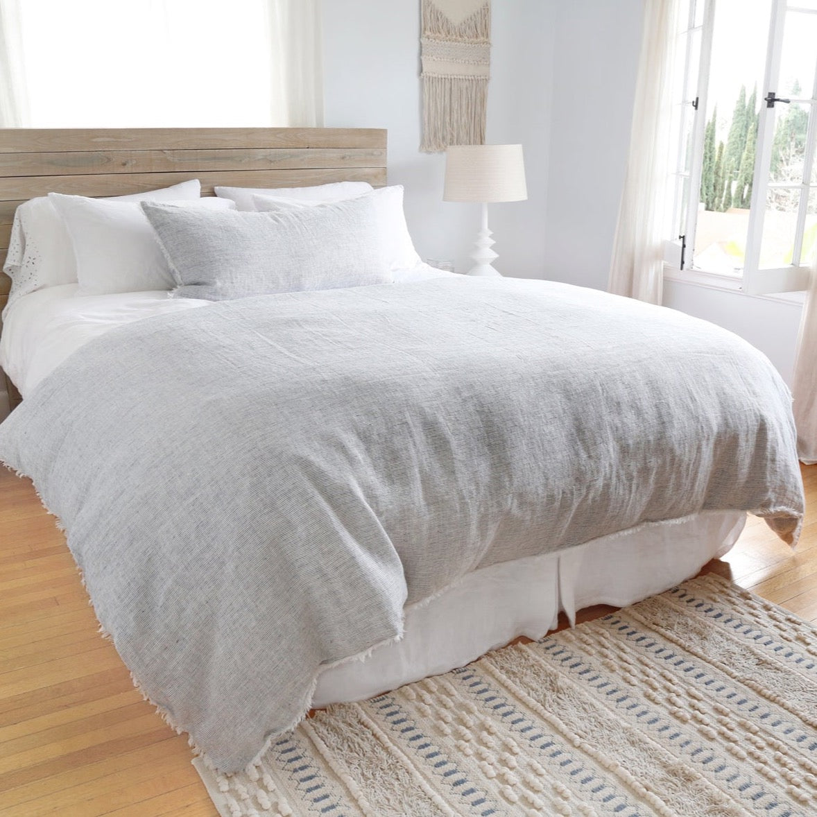 Logan Queen Duvet, Navy