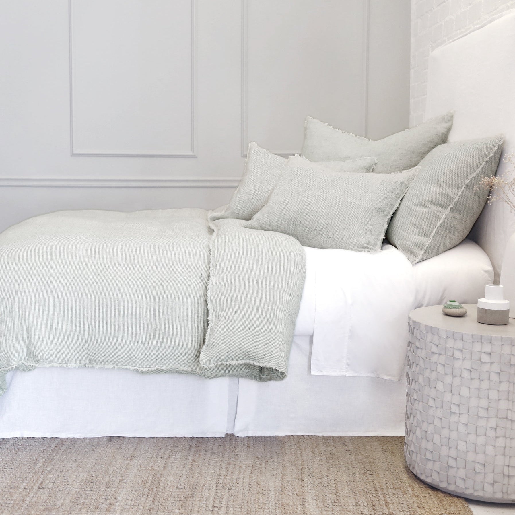 Logan Queen Duvet, Olive