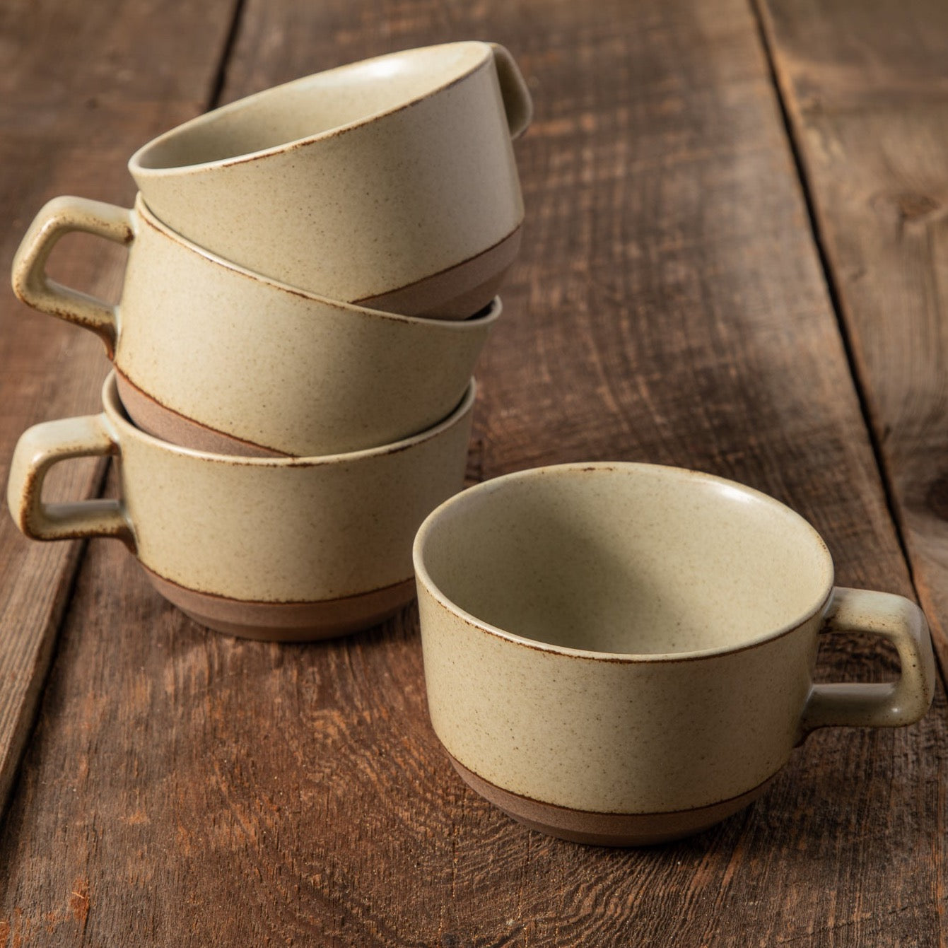 Naoshima Mug, Beige, Set of 4