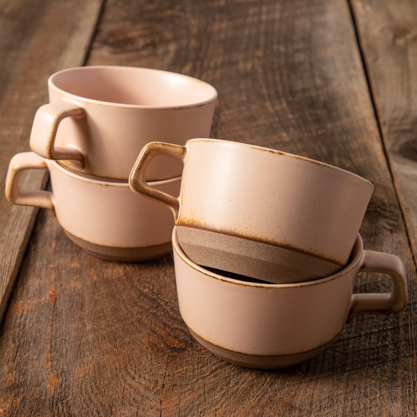 Naoshima Mug, Pink, Set of 4