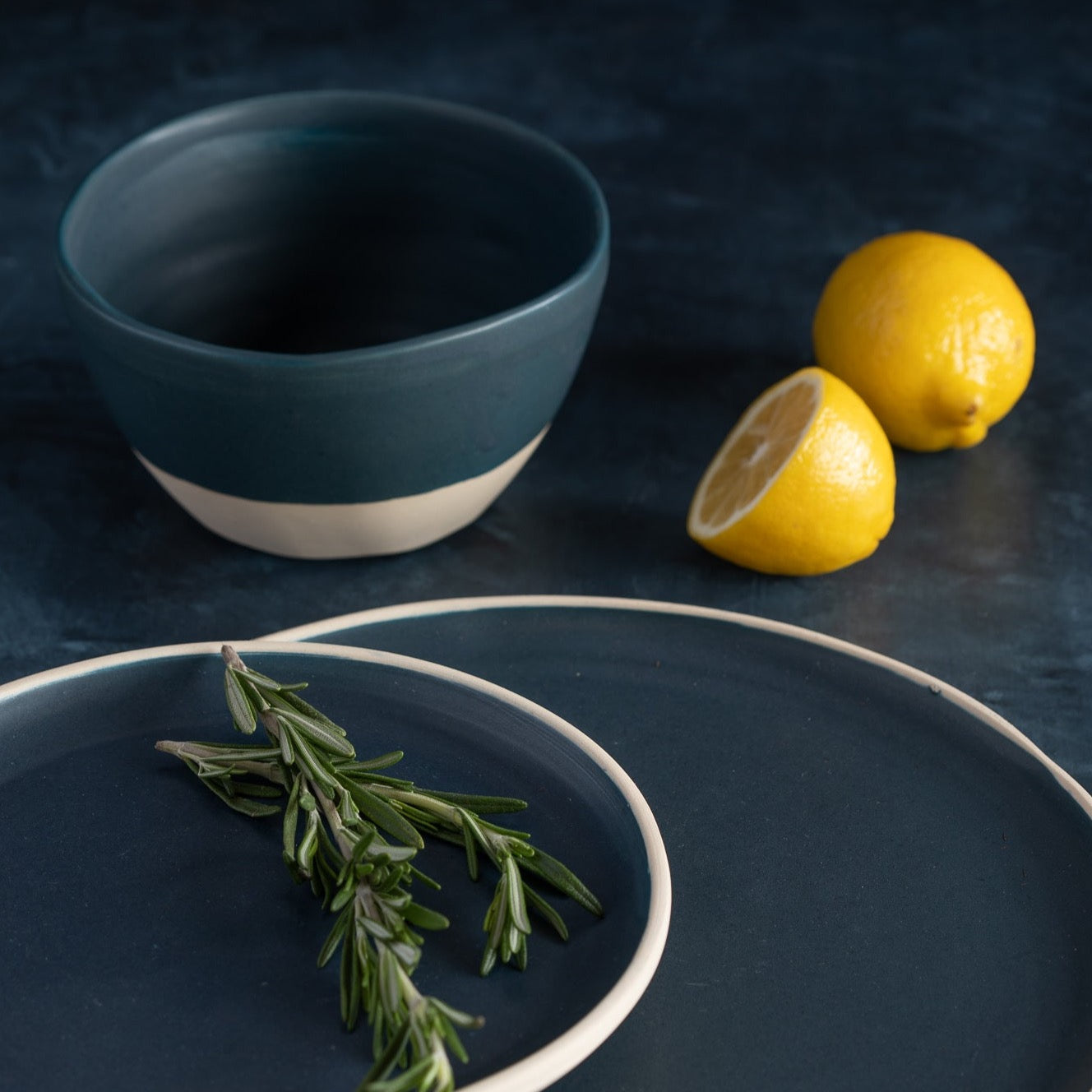 Treves Soup/Cereal Bowl, Navy, Set of 4