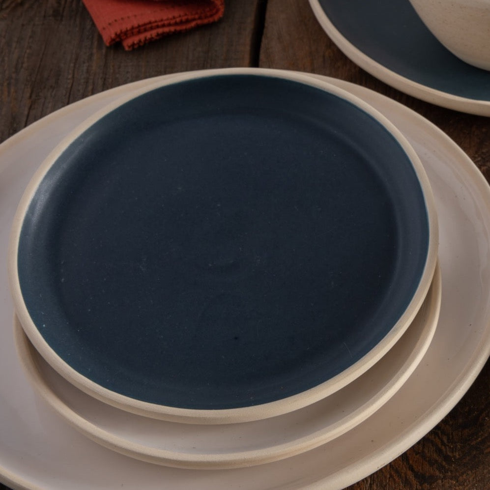 Treves Side Plate, Navy, Set of 4