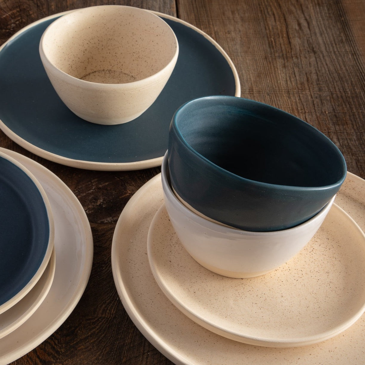 Treves Side Plate, Speckled Nude, Set of 4