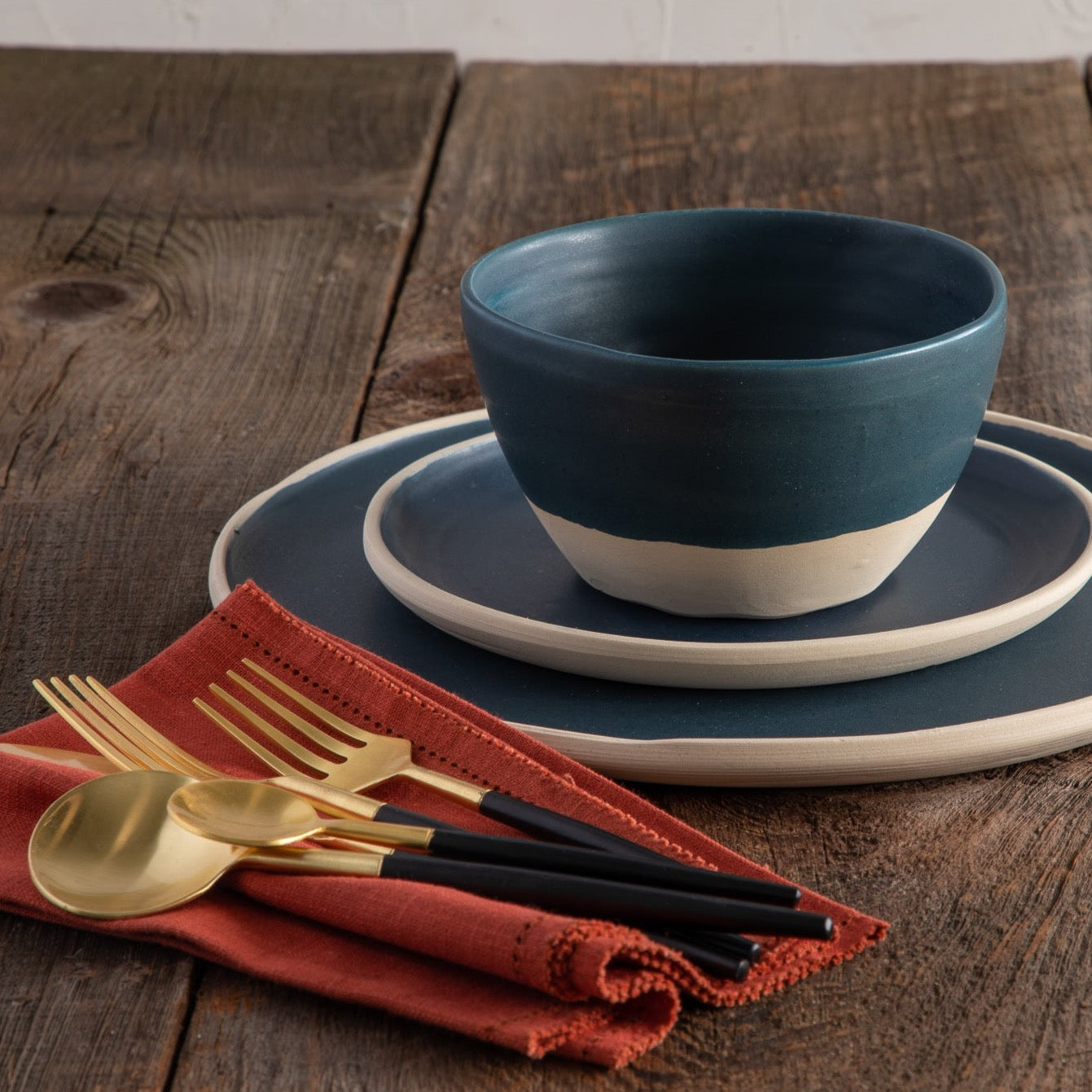 Treves Soup/Cereal Bowl, Navy, Set of 4