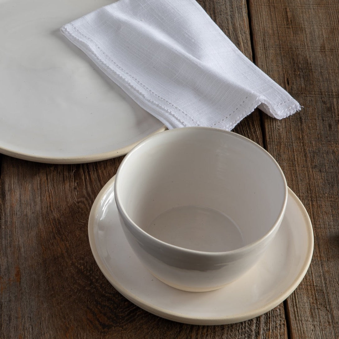 Treves Side Plate, White, Set of 4