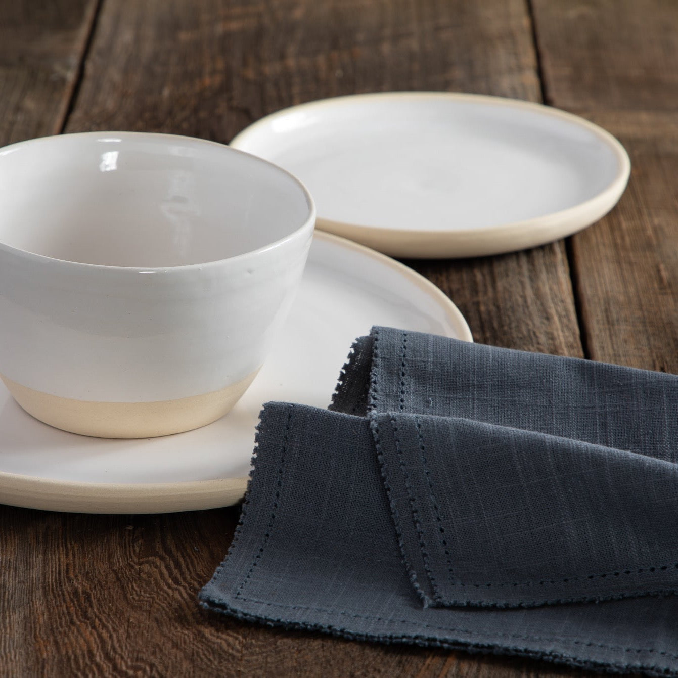 Treves Side Plate, White, Set of 4