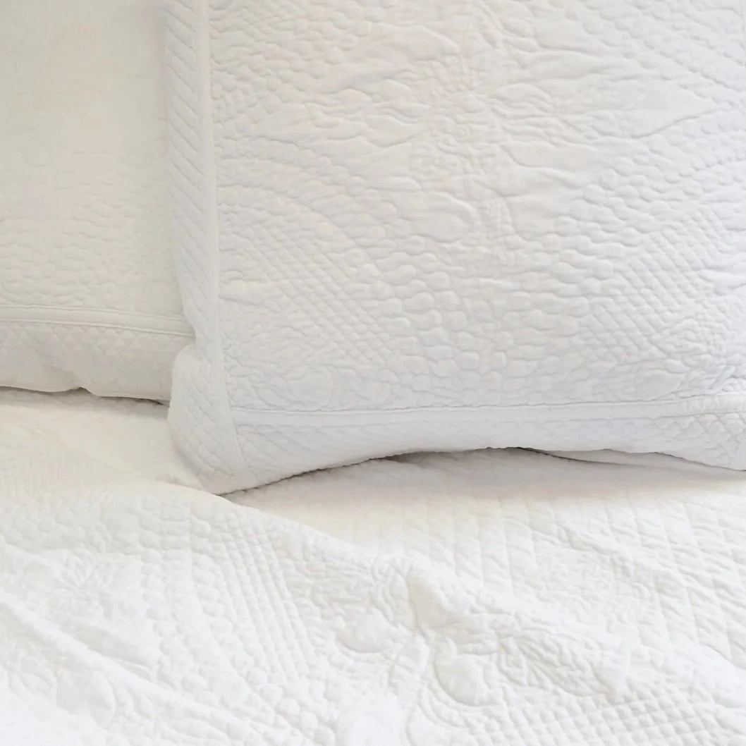 Marseille Large Euro Sham, White