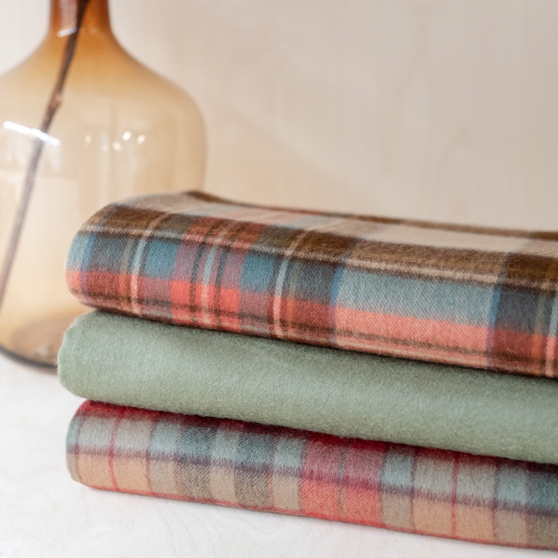 Lambswool Blanket in Stewart Dress Antique Tartan