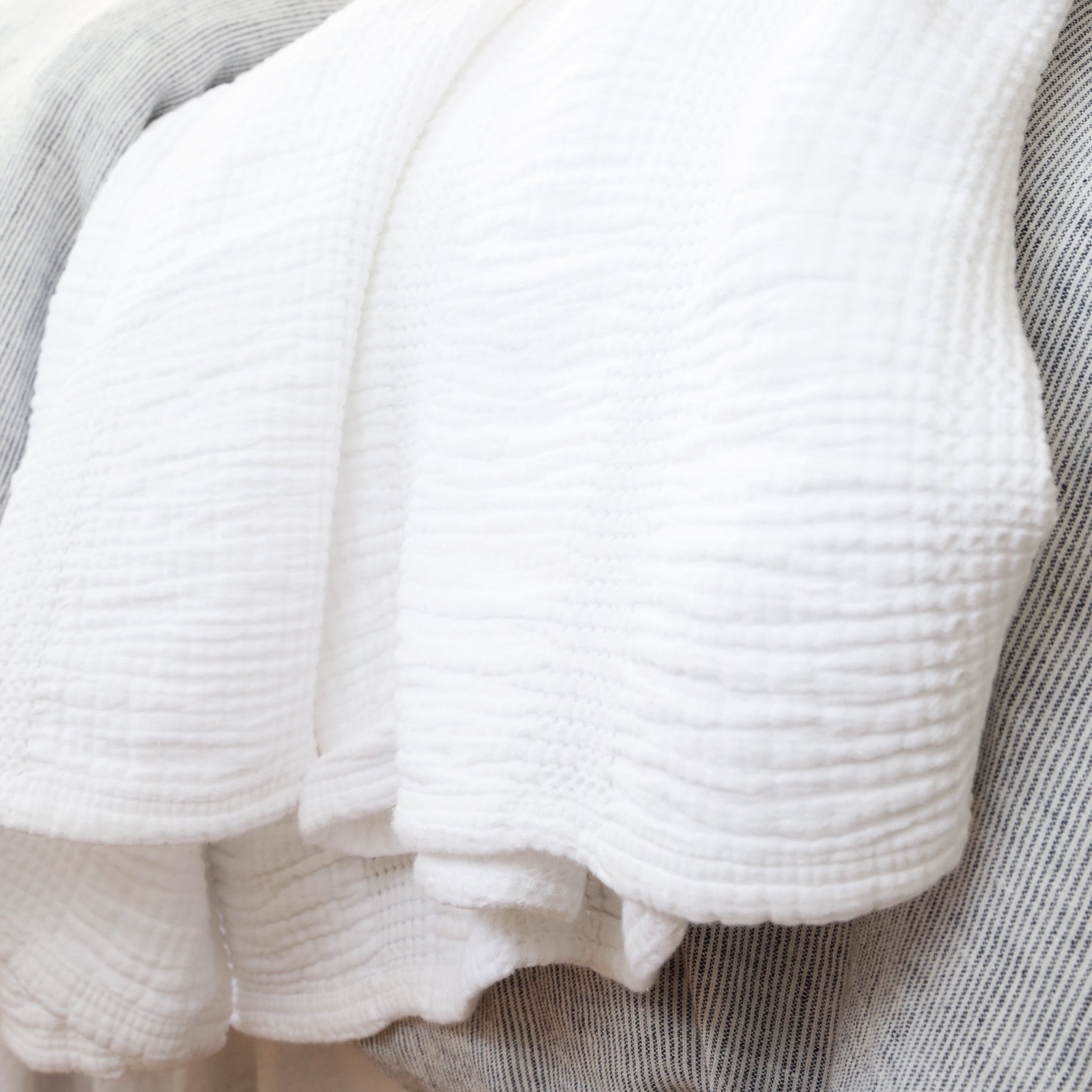 Nantucket Queen Matelasse Coverlet, White