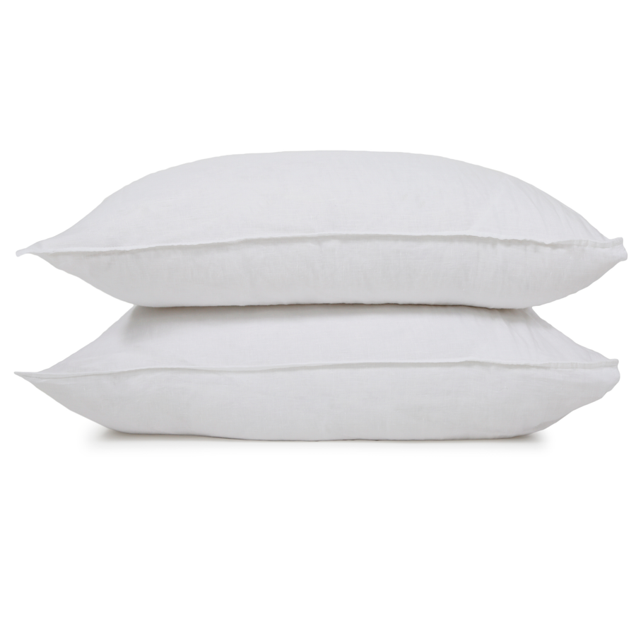 Parker Linen King Duvet Set, White