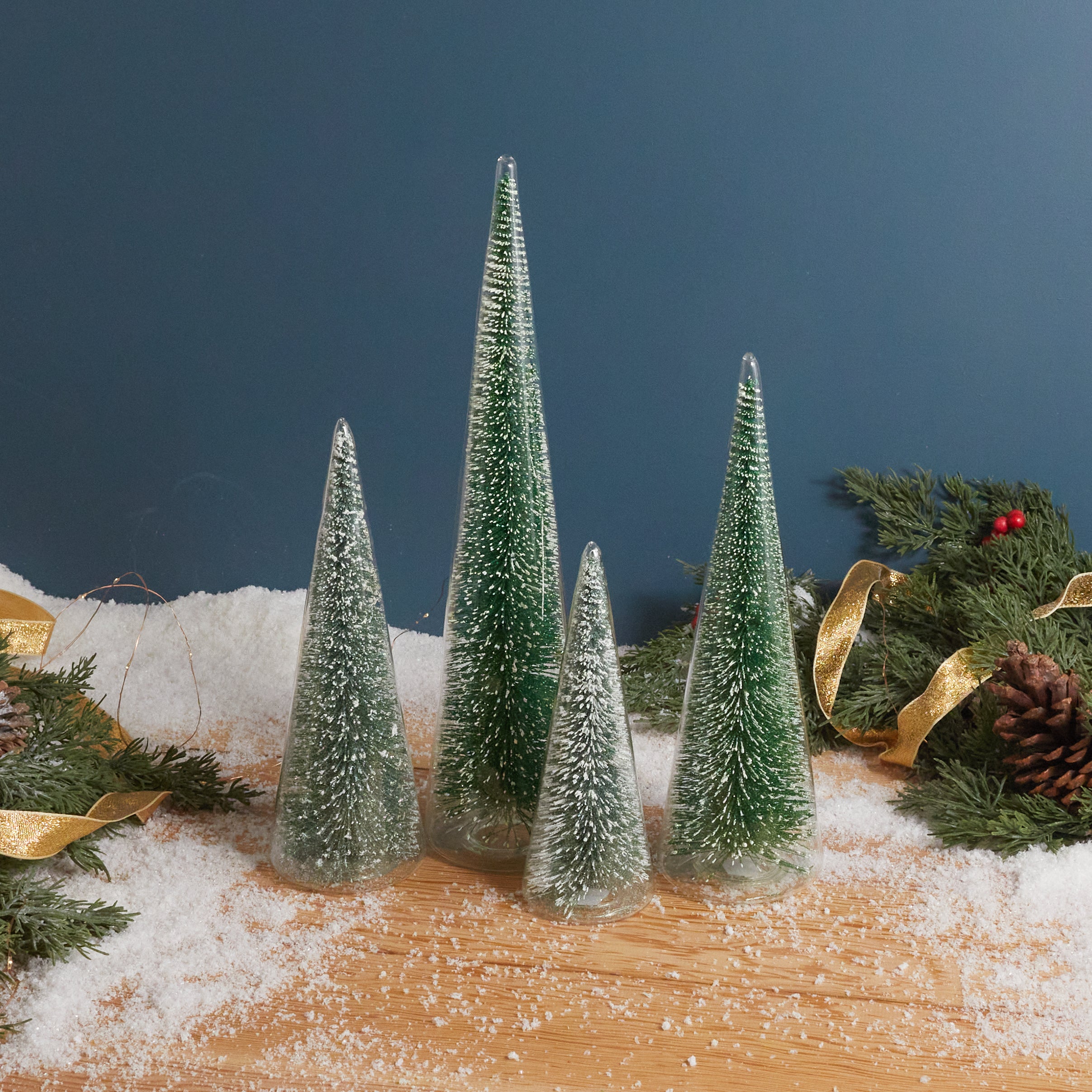 Modern Tree with Green Glitter, Large