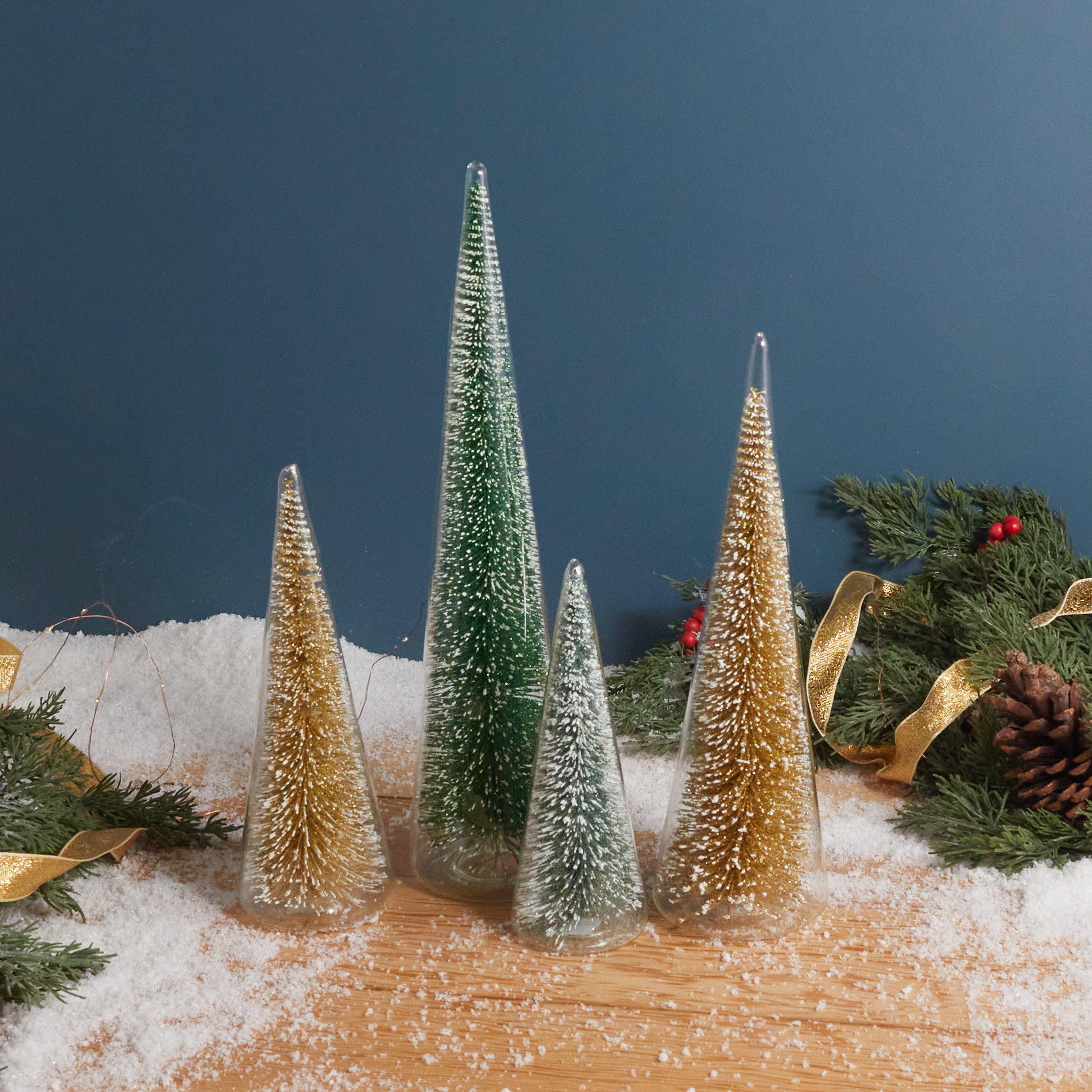 Modern Tree with Green Glitter, XL